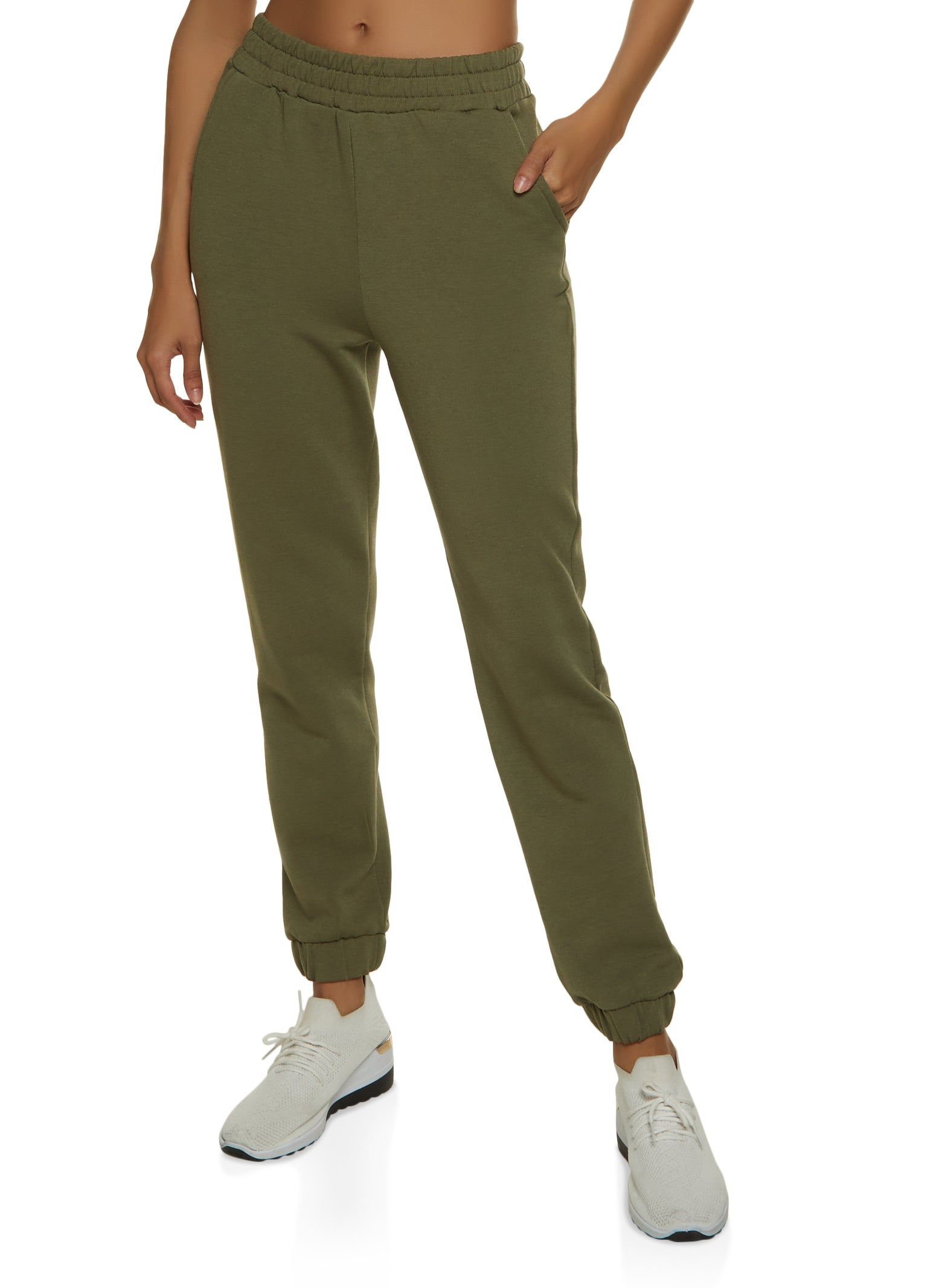 Fleece High Waist Joggers sold by Rainbow