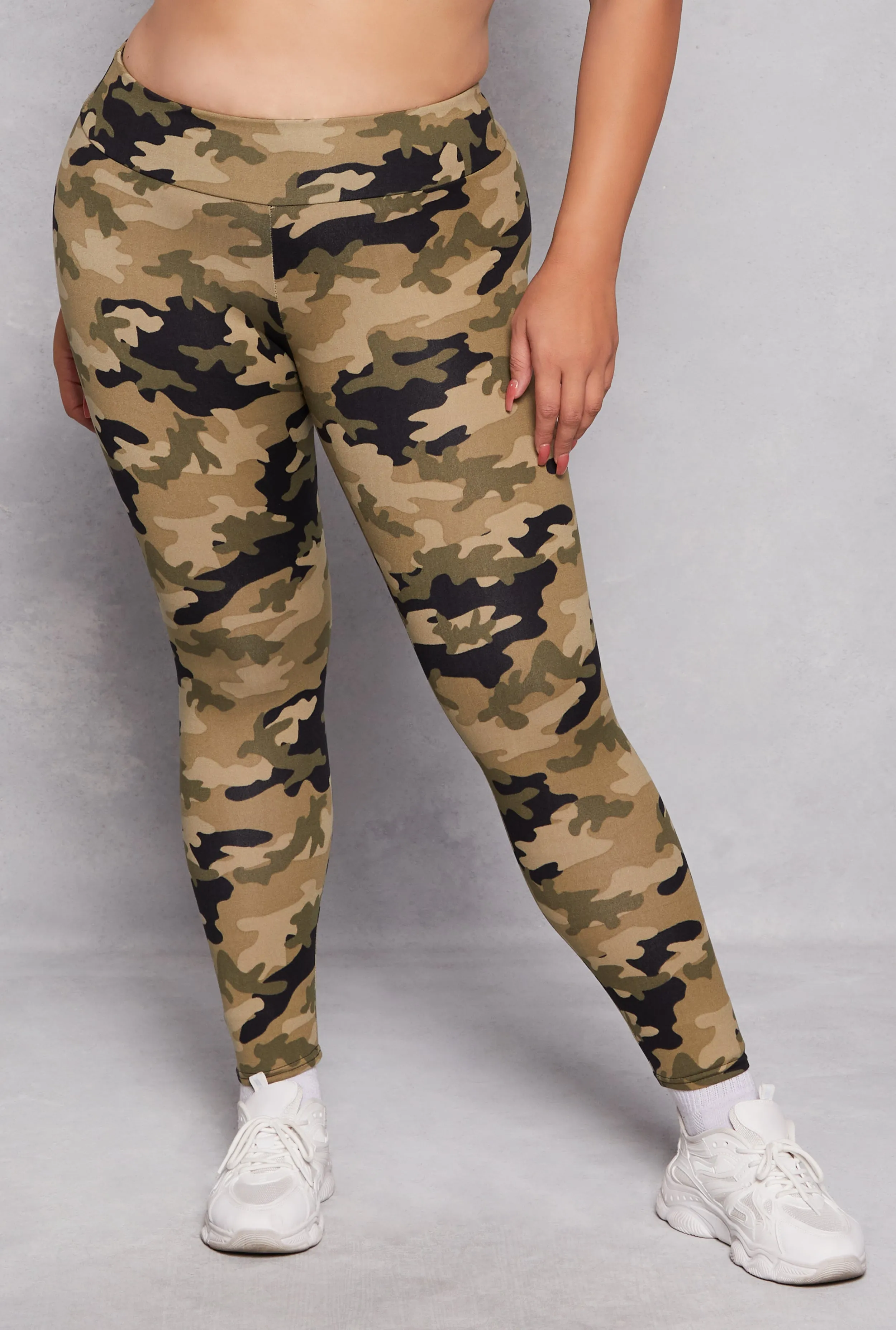 Plus Size Camo High Waist Leggings sold by Rainbow product image thumbnail 3
