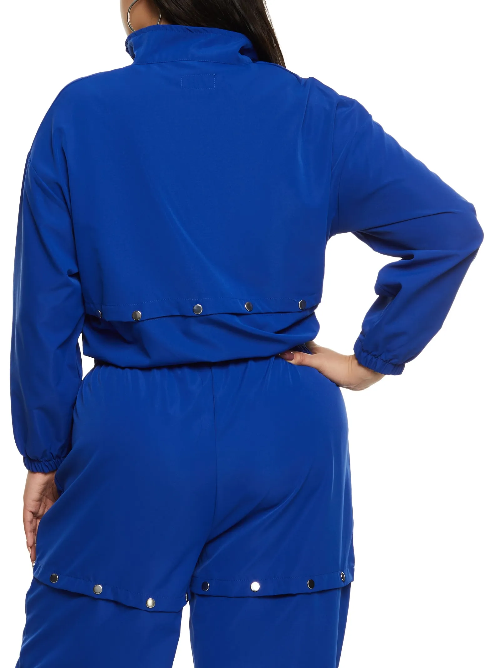 Plus Size Zip Neck Tear Away Track Jacket sold by Rainbow product image thumbnail 3