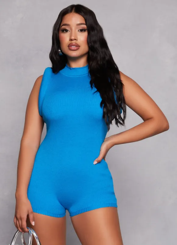 Sleeveless Padded Shoulder Romper sold by Rainbow