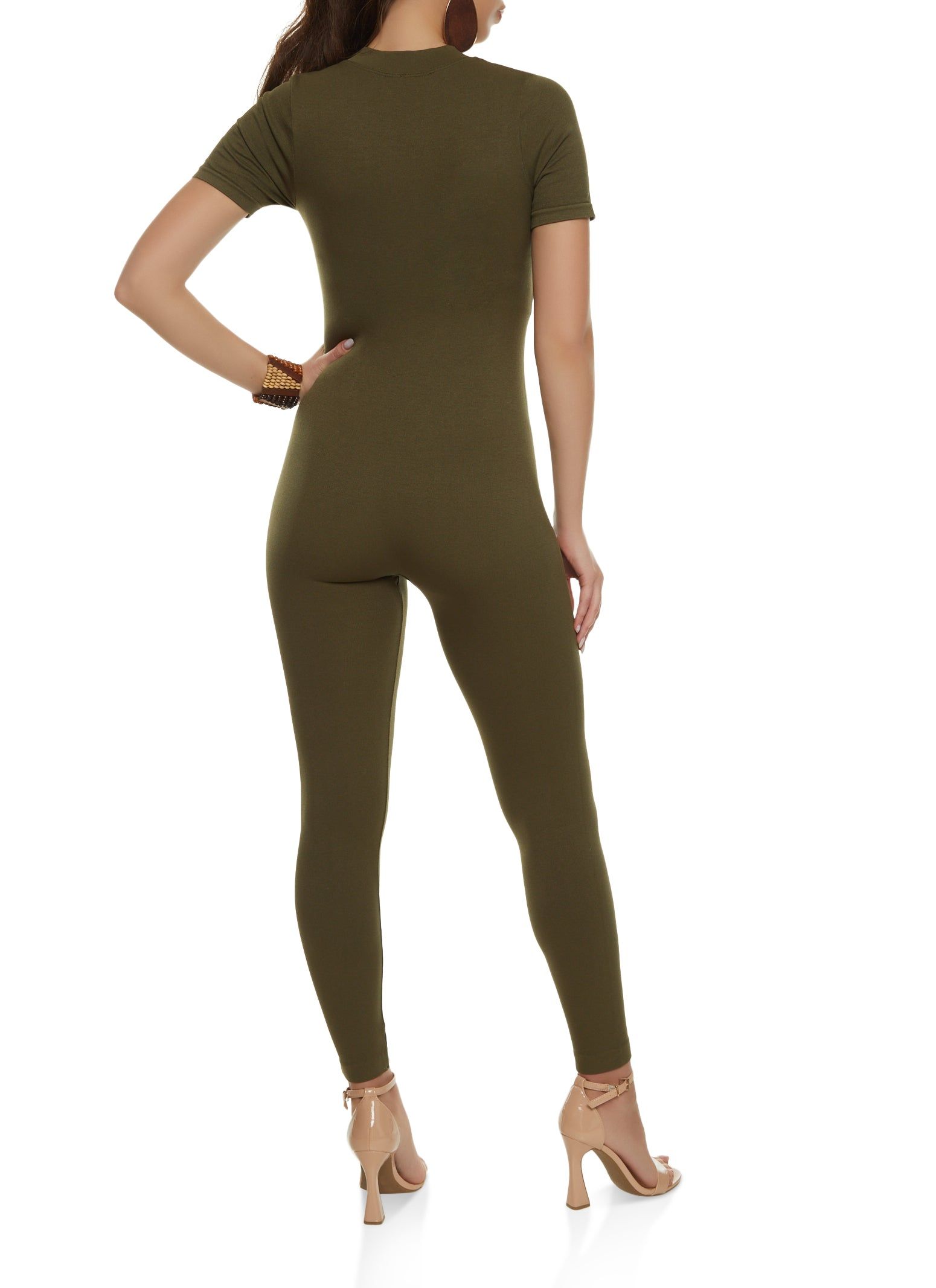 Seamless Zip Neck Catsuit sold by Rainbow product image thumbnail 2