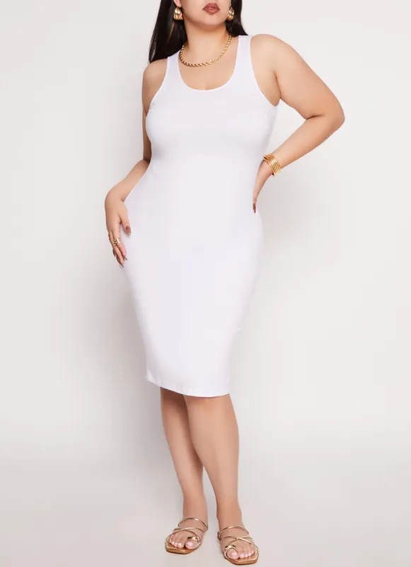 Plus Size Basic Tank Dress sold by Rainbow