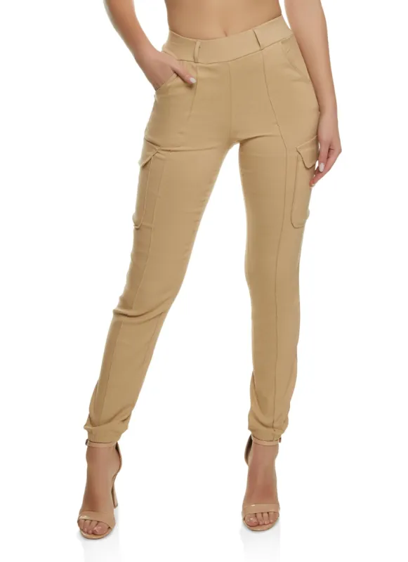 Pintuck Cargo Pocket Joggers sold by Rainbow