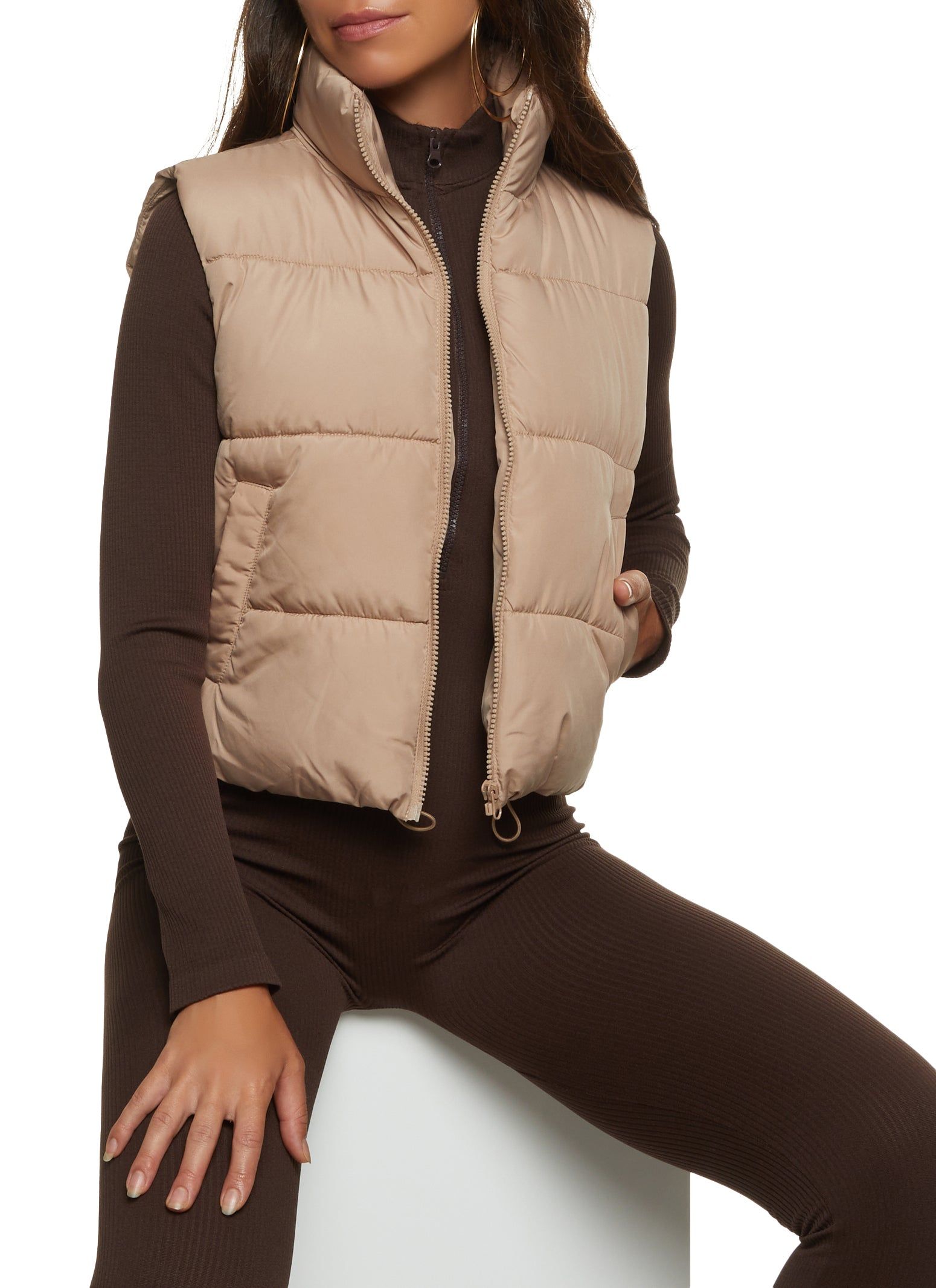 Solid Nylon Puffer Vest sold by Rainbow