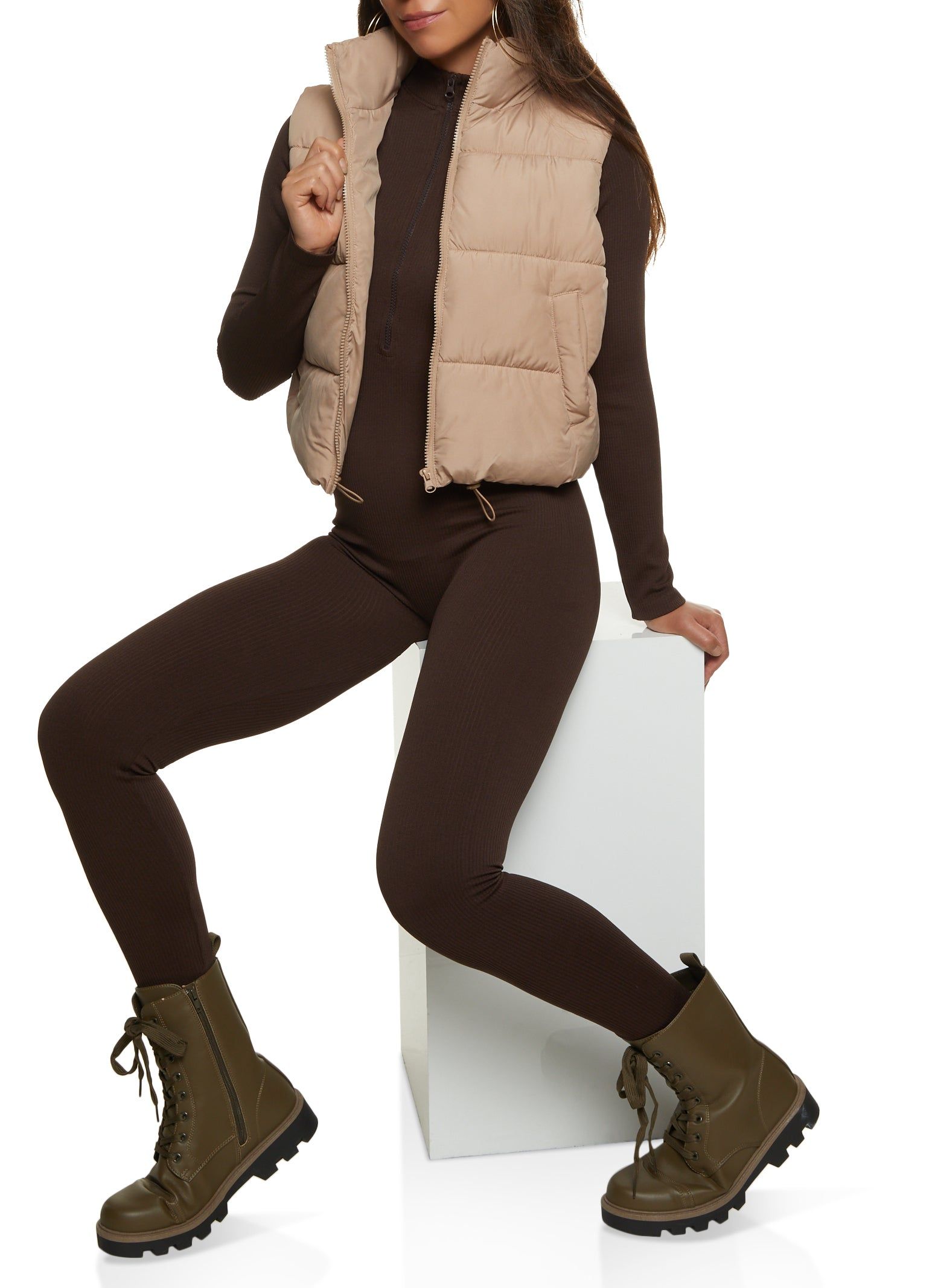 Solid Nylon Puffer Vest sold by Rainbow product image thumbnail 2