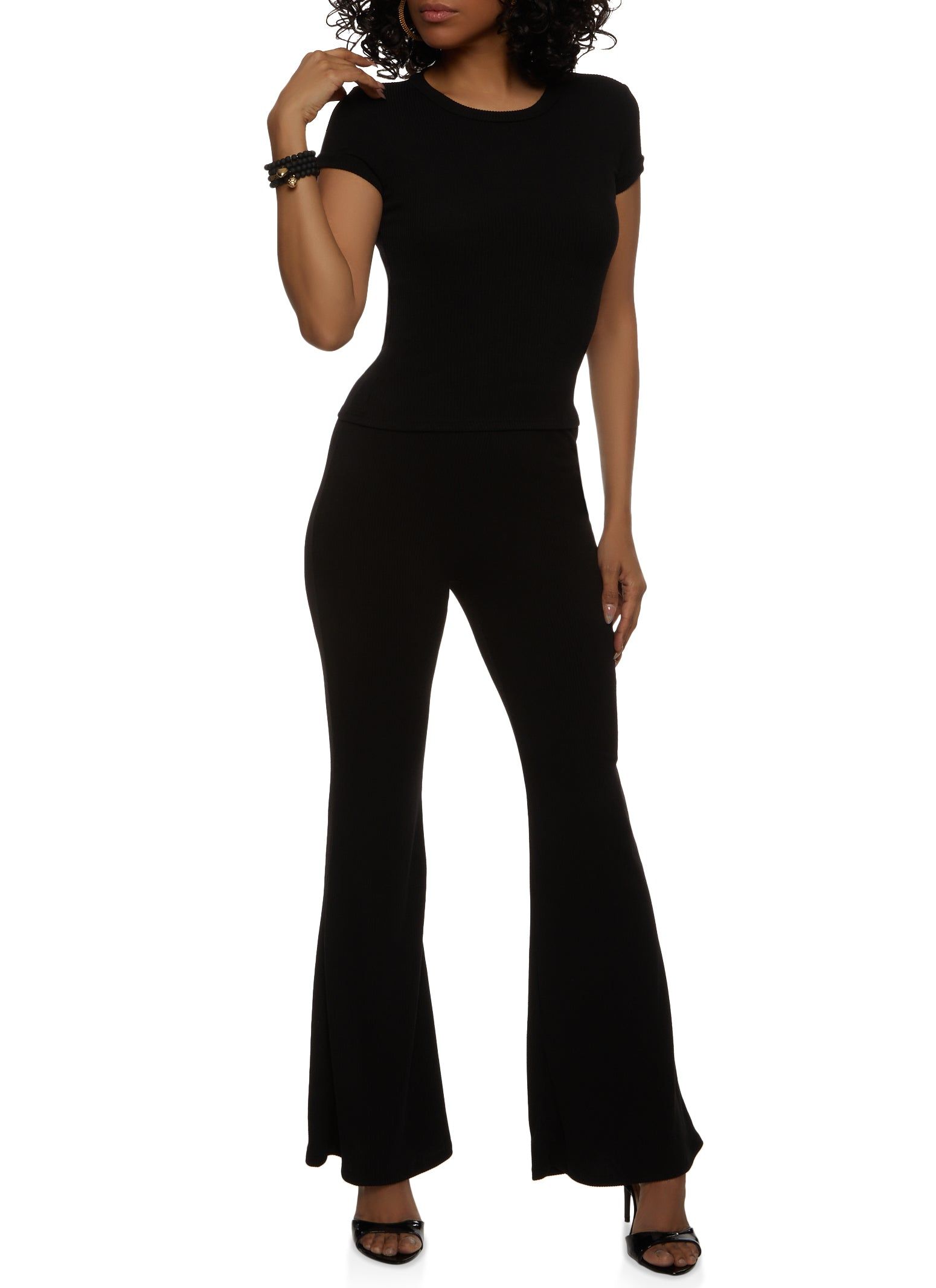 Basic Ribbed Crew Neck Top sold by Rainbow product image thumbnail 2