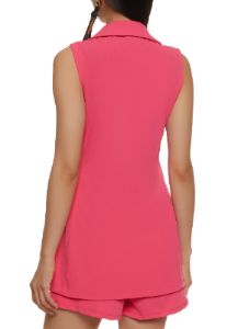 Solid Crepe Knit Blazer Vest sold by Rainbow