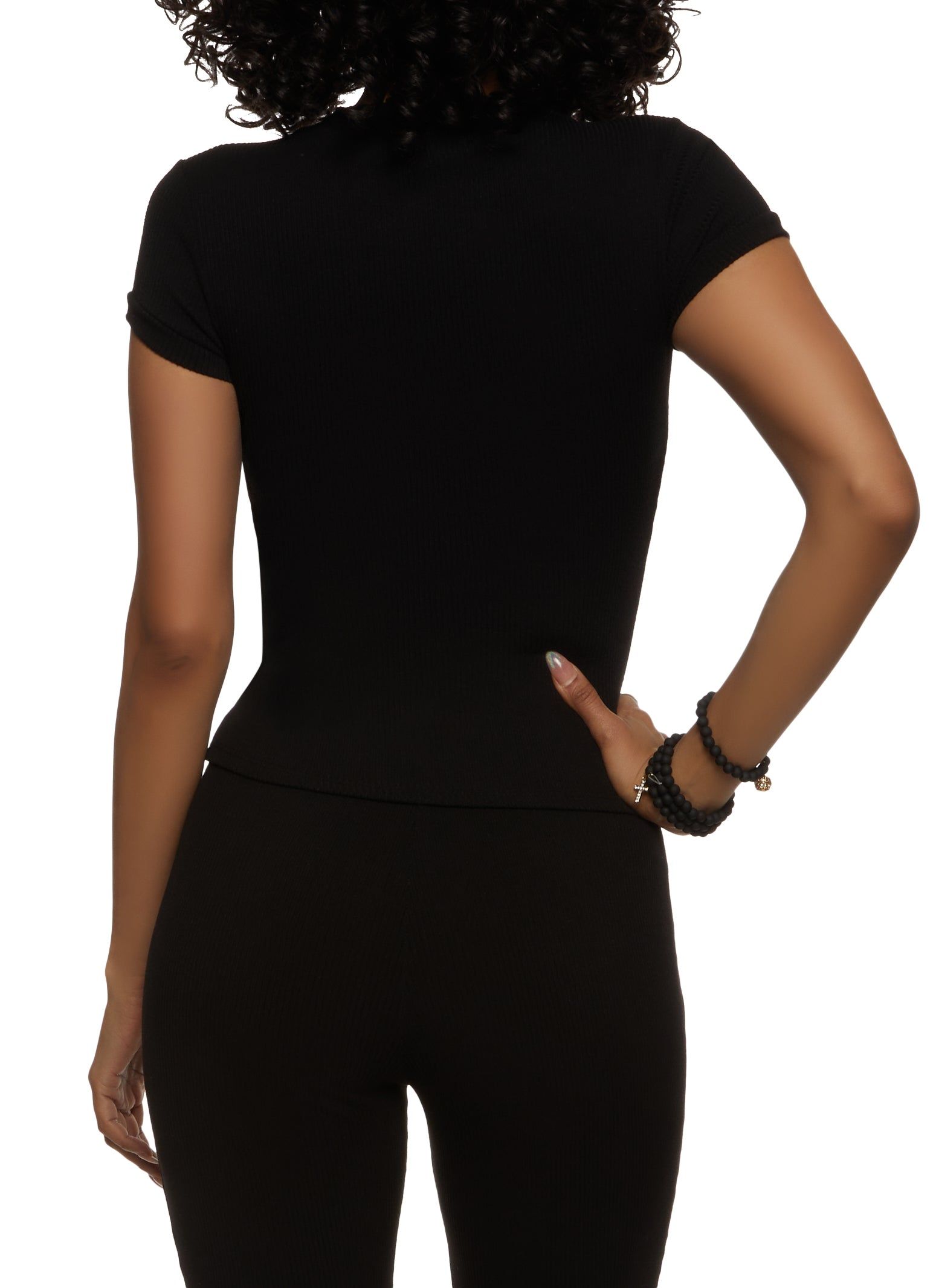 Basic Ribbed Crew Neck Top sold by Rainbow product image thumbnail 3