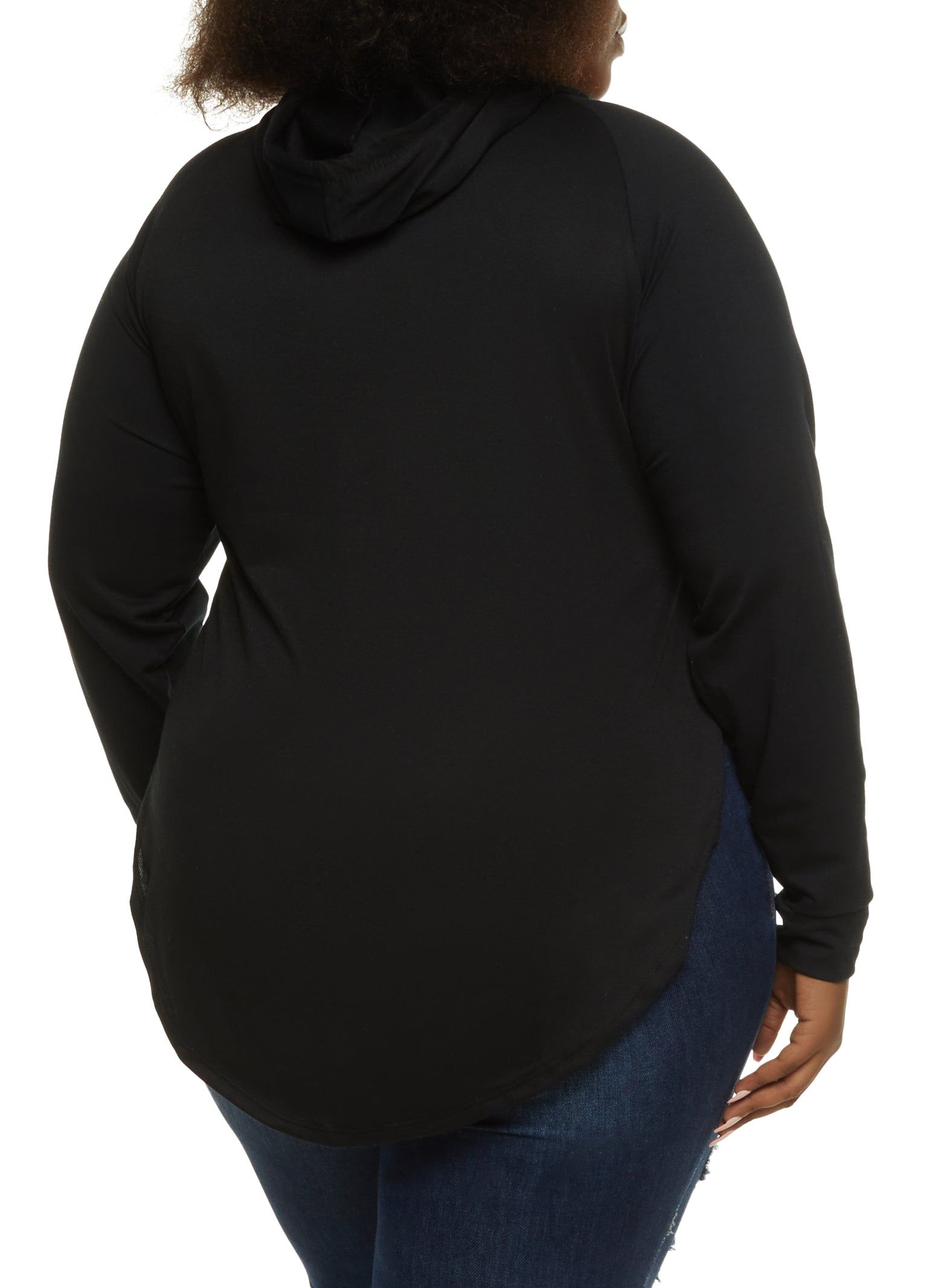 Plus Size Faith Over Fear Laser Cut Graphic Hoodie sold by Rainbow product image thumbnail 2