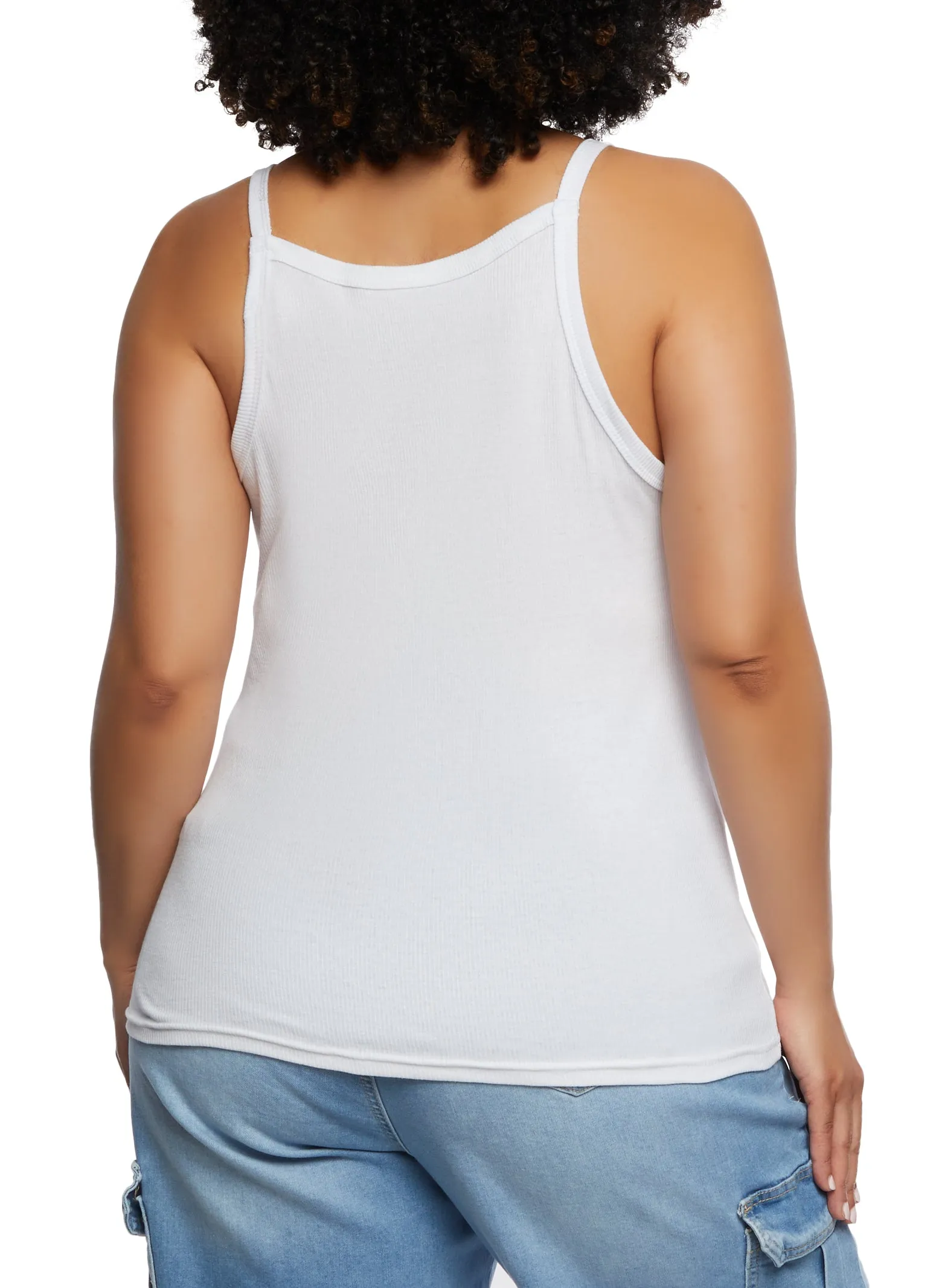 Plus Size Thin Strap Tank Top sold by Rainbow product image thumbnail 3