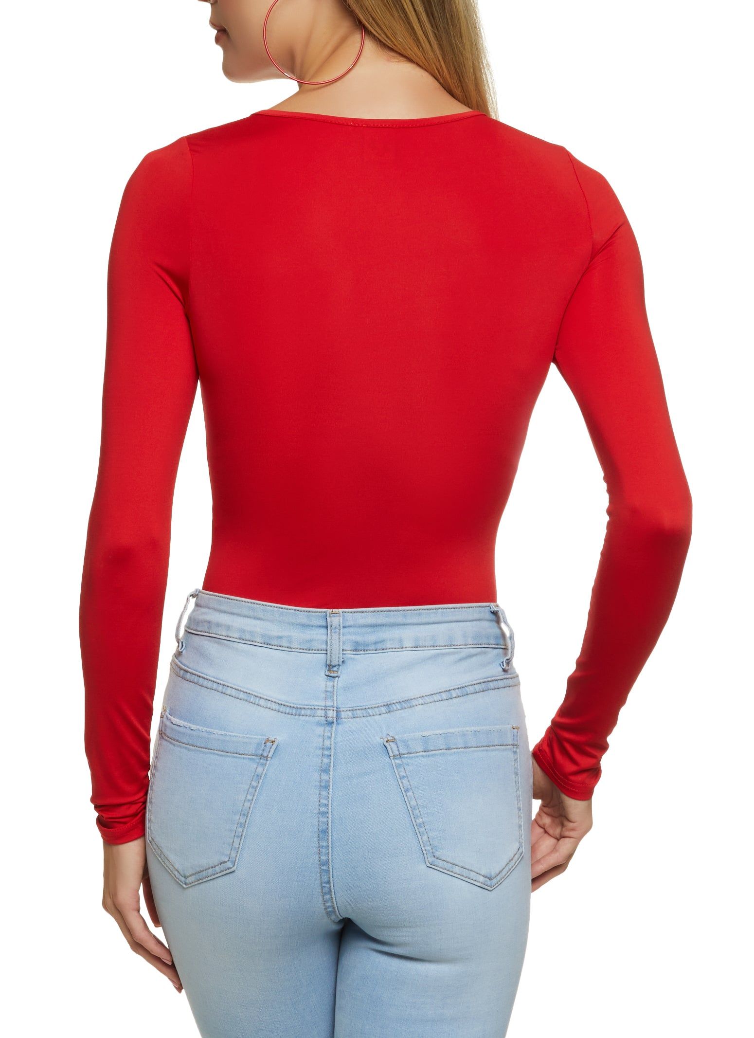 Solid Scoop Neck Bodysuit sold by Rainbow product image thumbnail 3