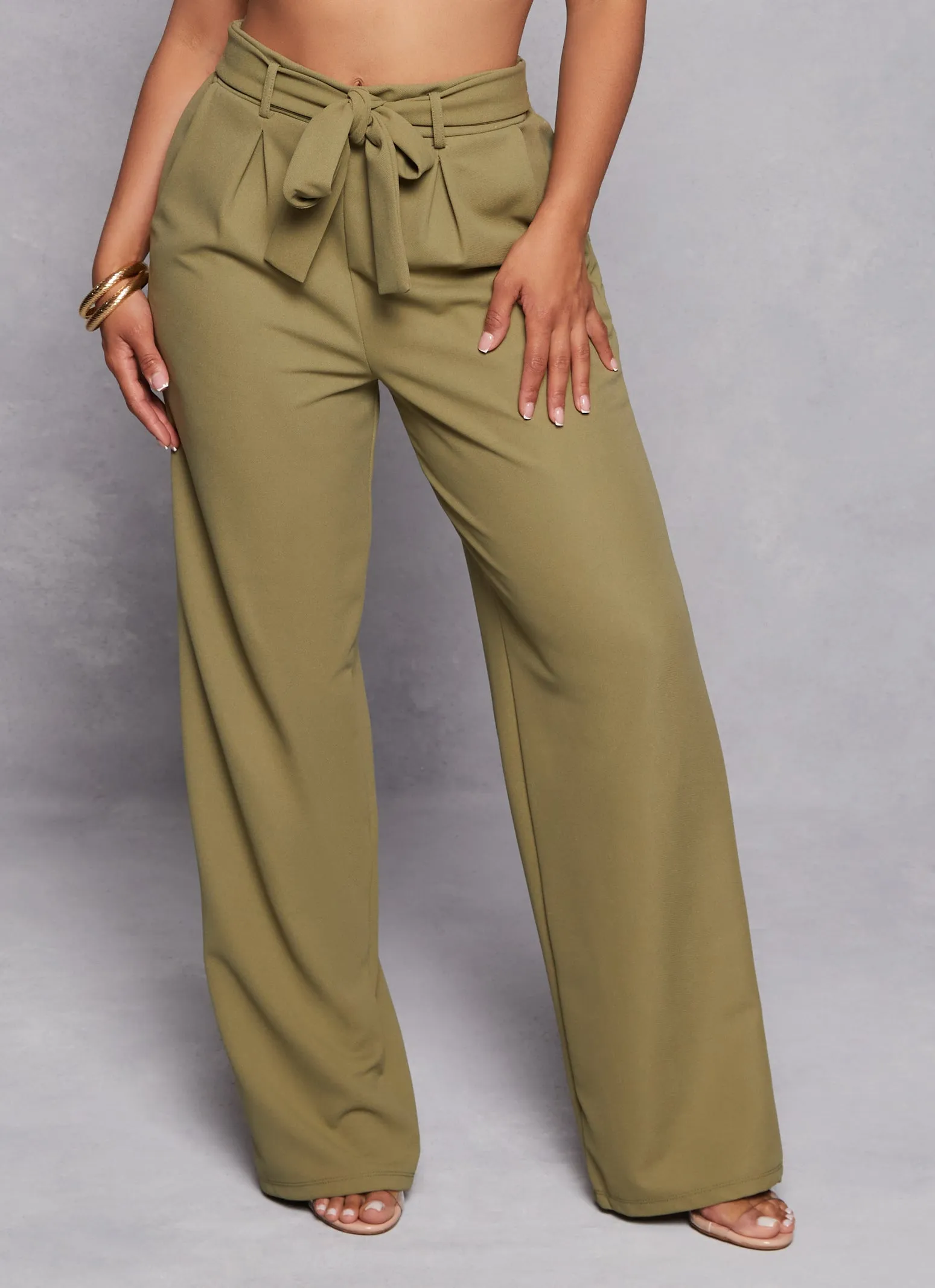 Haute Monde Tie Waist Belted Dress Pants sold by Rainbow product image thumbnail 2