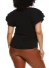Plus Size Tiered Flutter Short Sleeve Blouse sold by Rainbow