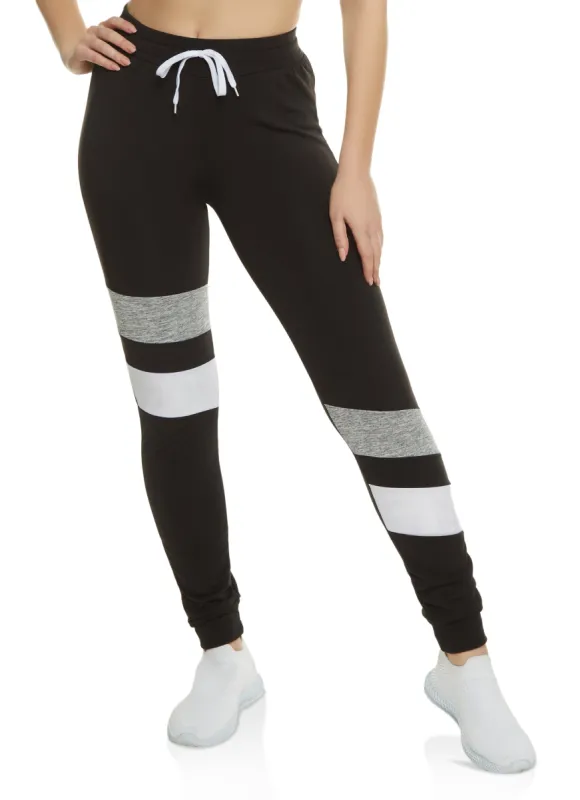 Stripe Detail Drawstring Waist Joggers sold by Rainbow