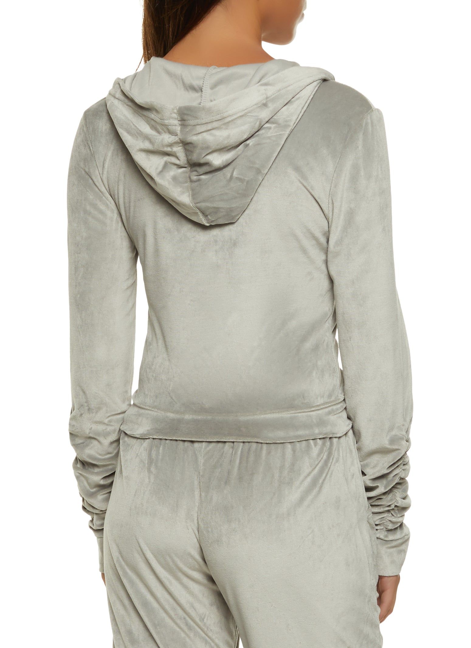Velour Ruched Hoodie sold by Rainbow product image thumbnail 3