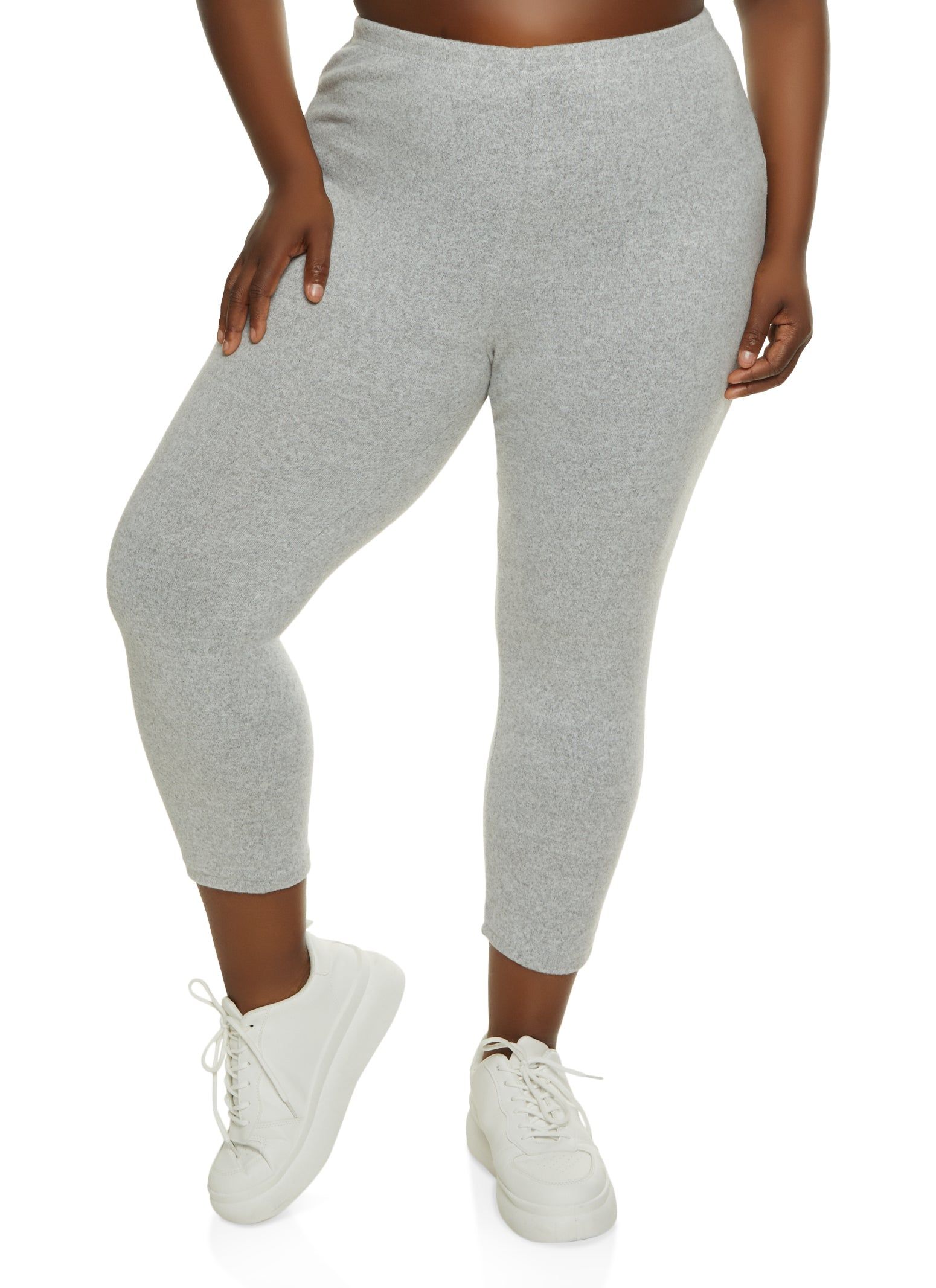 Plus Size Brushed Knit High Waist Leggings sold by Rainbow