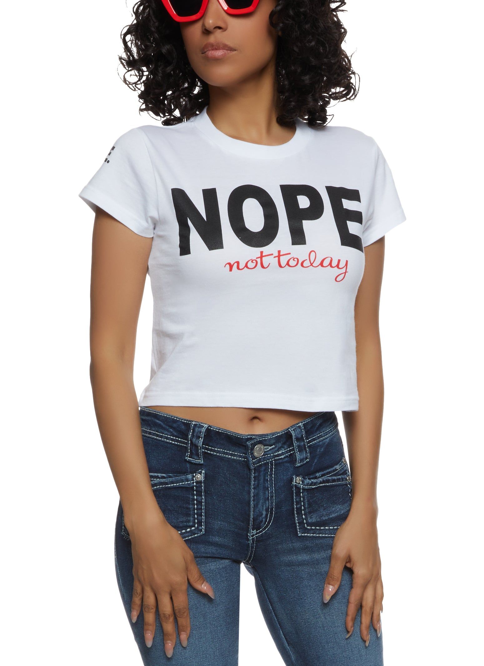 Nope Not Today Short Sleeve Graphic Tee sold by Rainbow