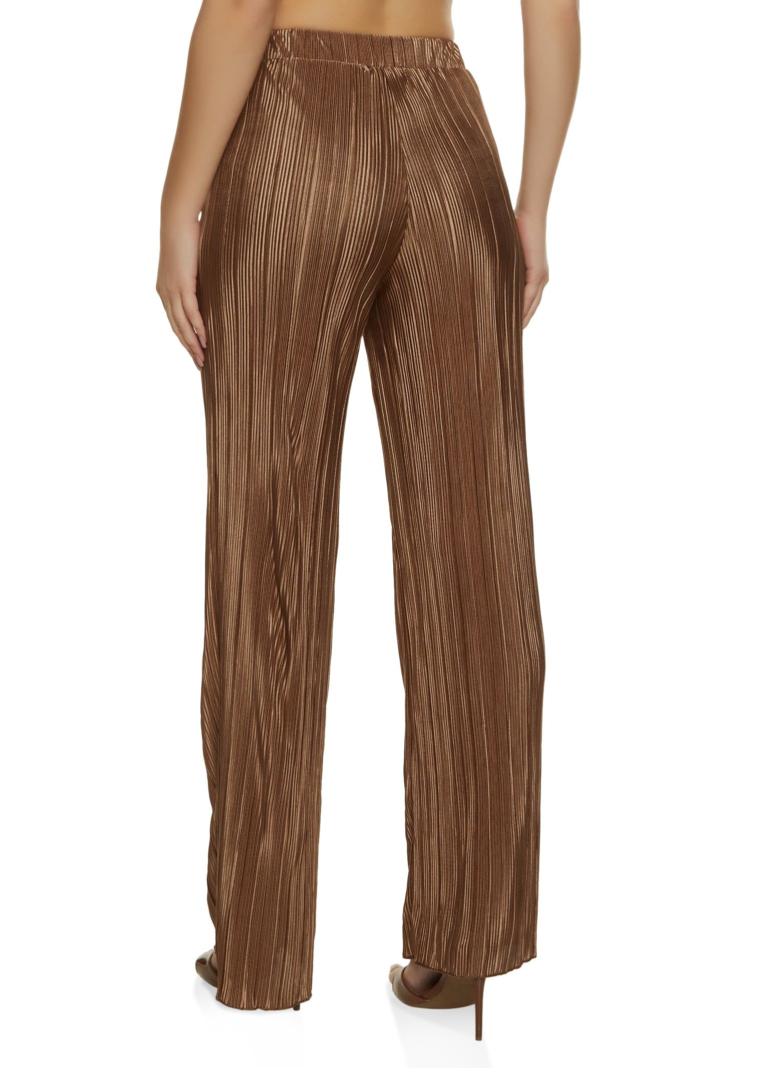 Plisse High Waisted Wide Leg Pants sold by Rainbow product image thumbnail 2