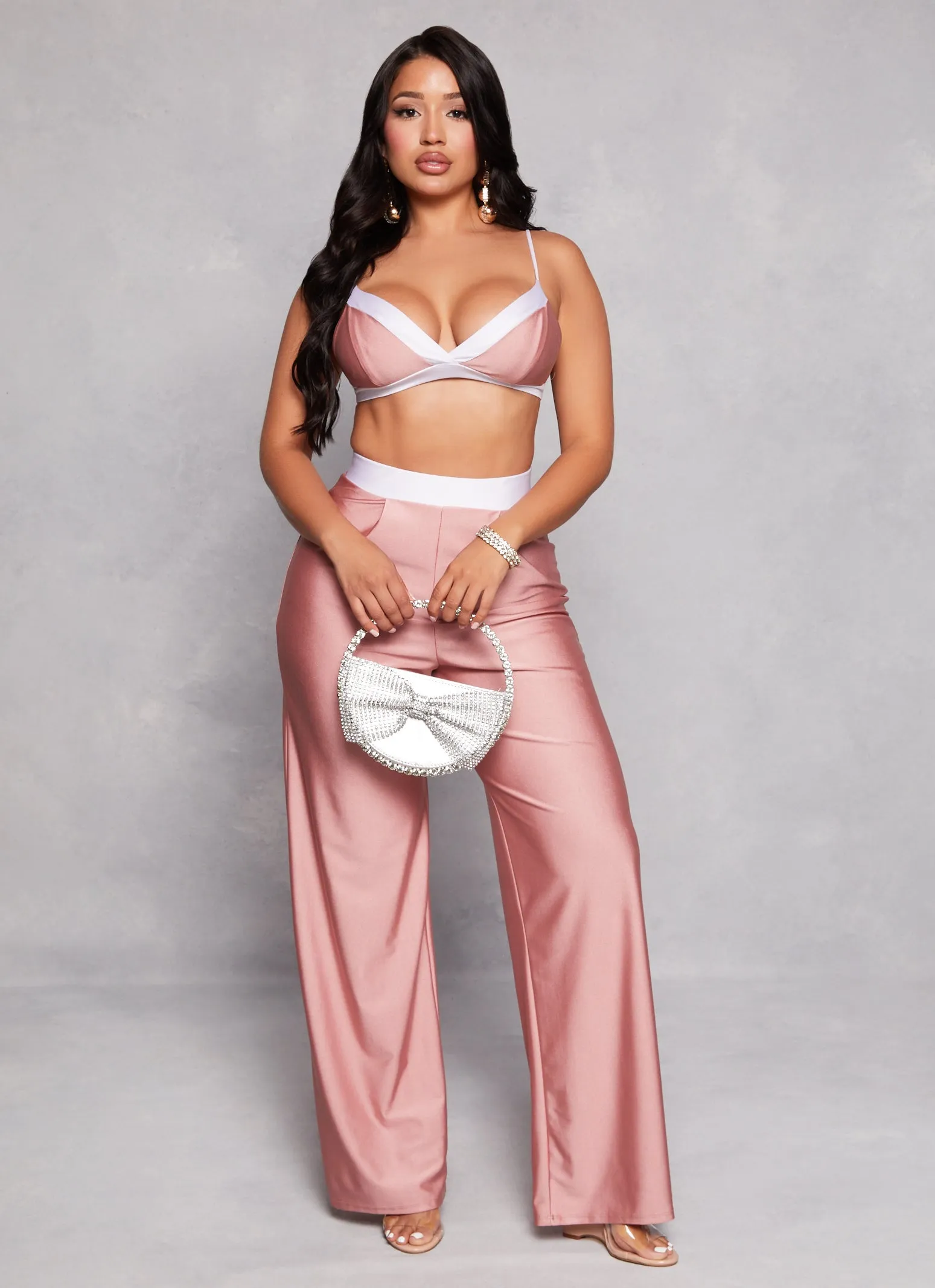 Contrast Trim Plunge Bralette sold by Rainbow product image thumbnail 2