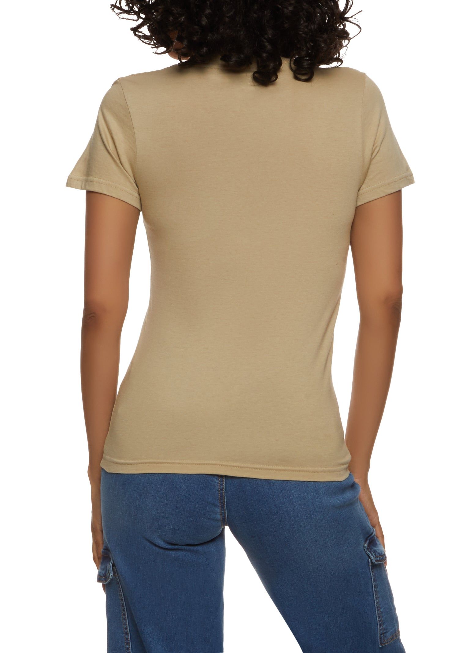 Basic Crew Neck Short Sleeve T Shirt sold by Rainbow product image thumbnail 2