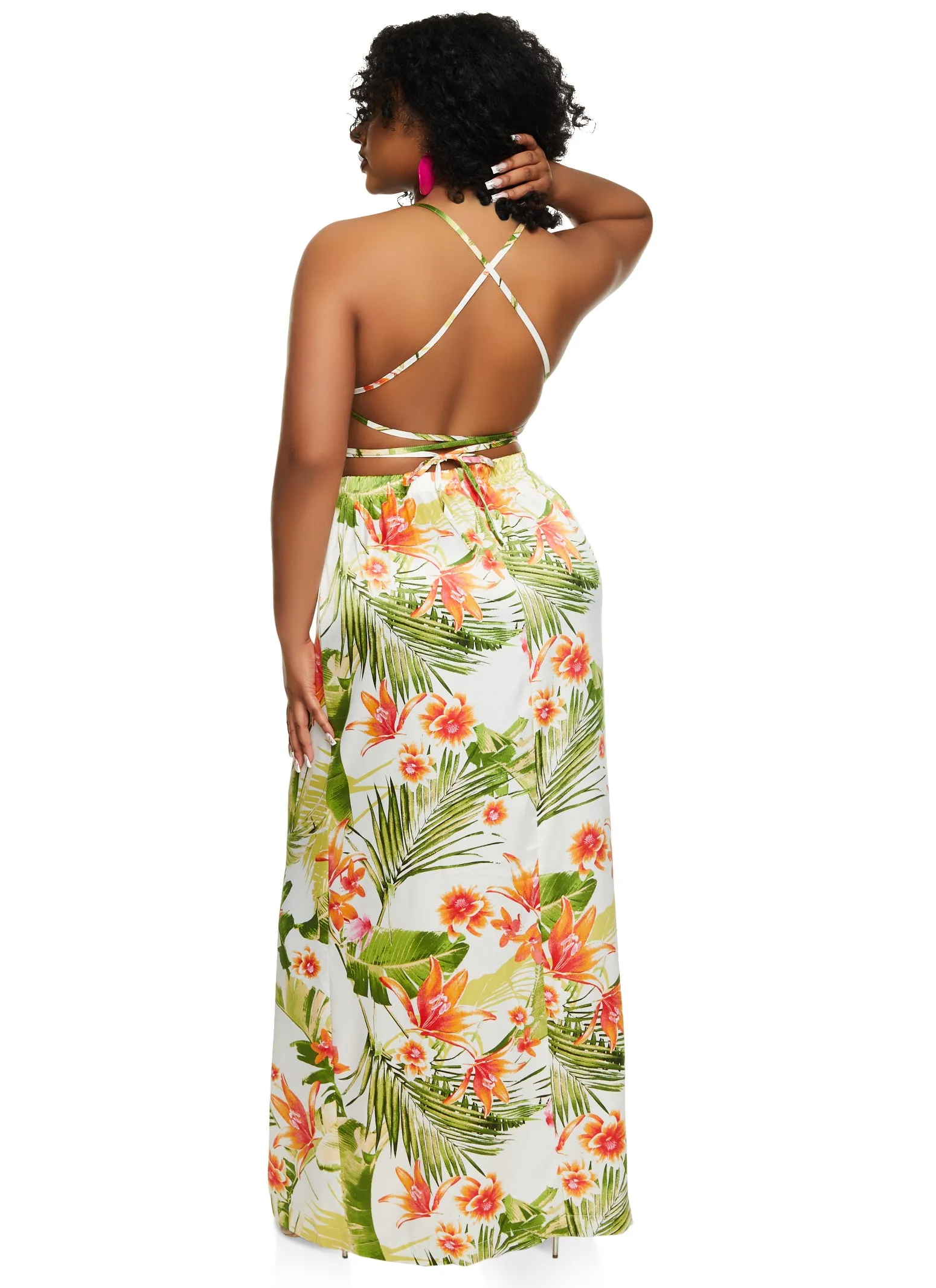 Haute Monde Tropical Print Cami Maxi Dress sold by Rainbow product image thumbnail 3