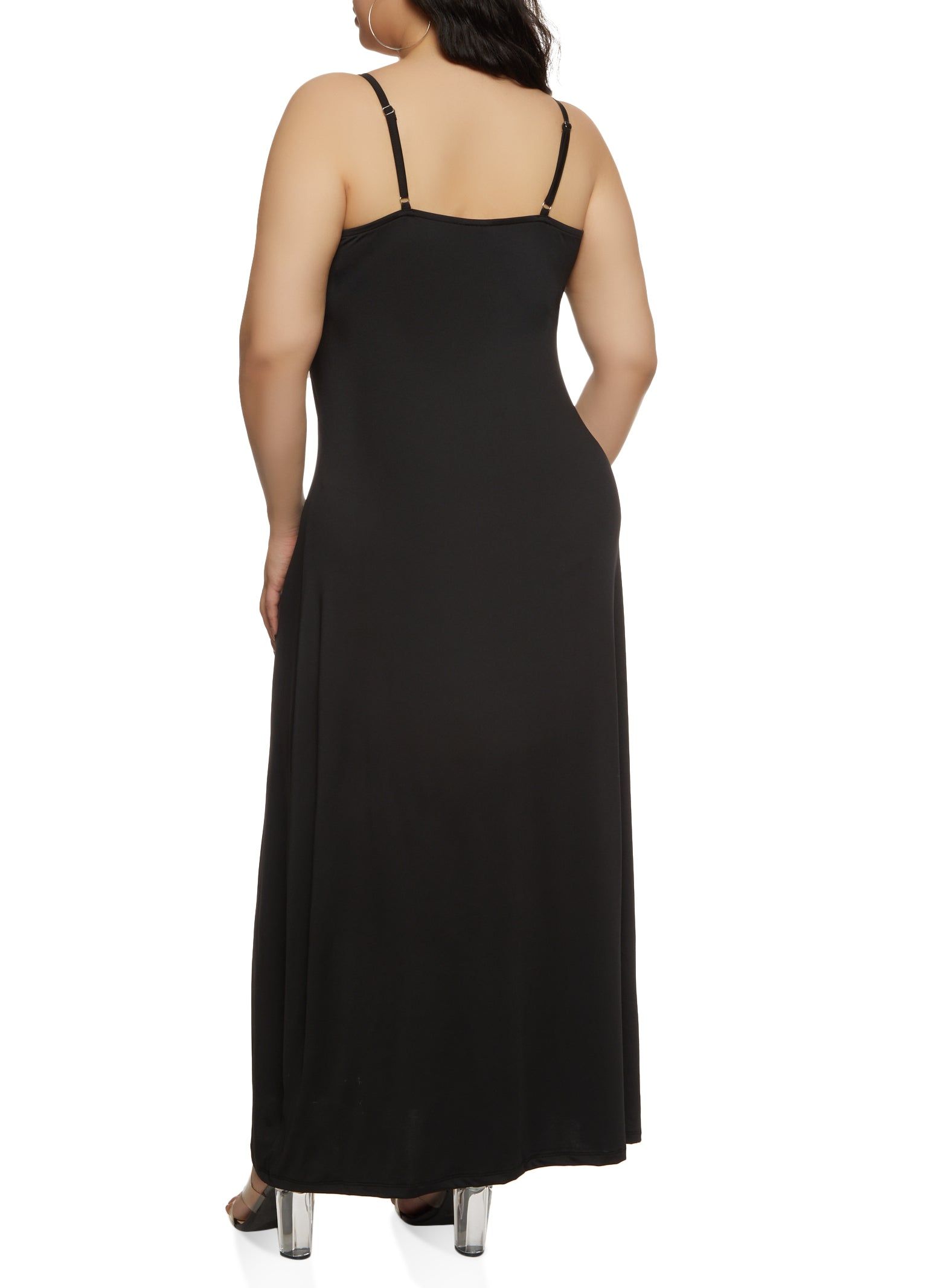 Plus Size V Neck Cami Maxi Dress sold by Rainbow product image thumbnail 3