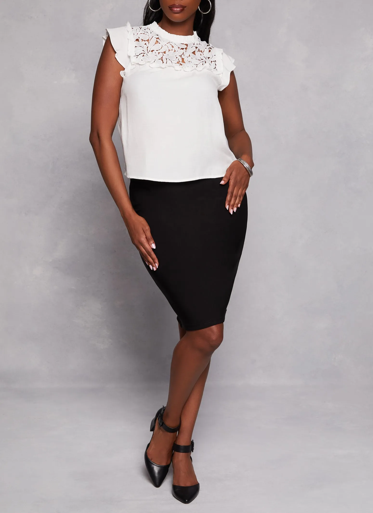 Iris Gauze Knit Crochet Detail Blouse sold by Rainbow product image thumbnail 2