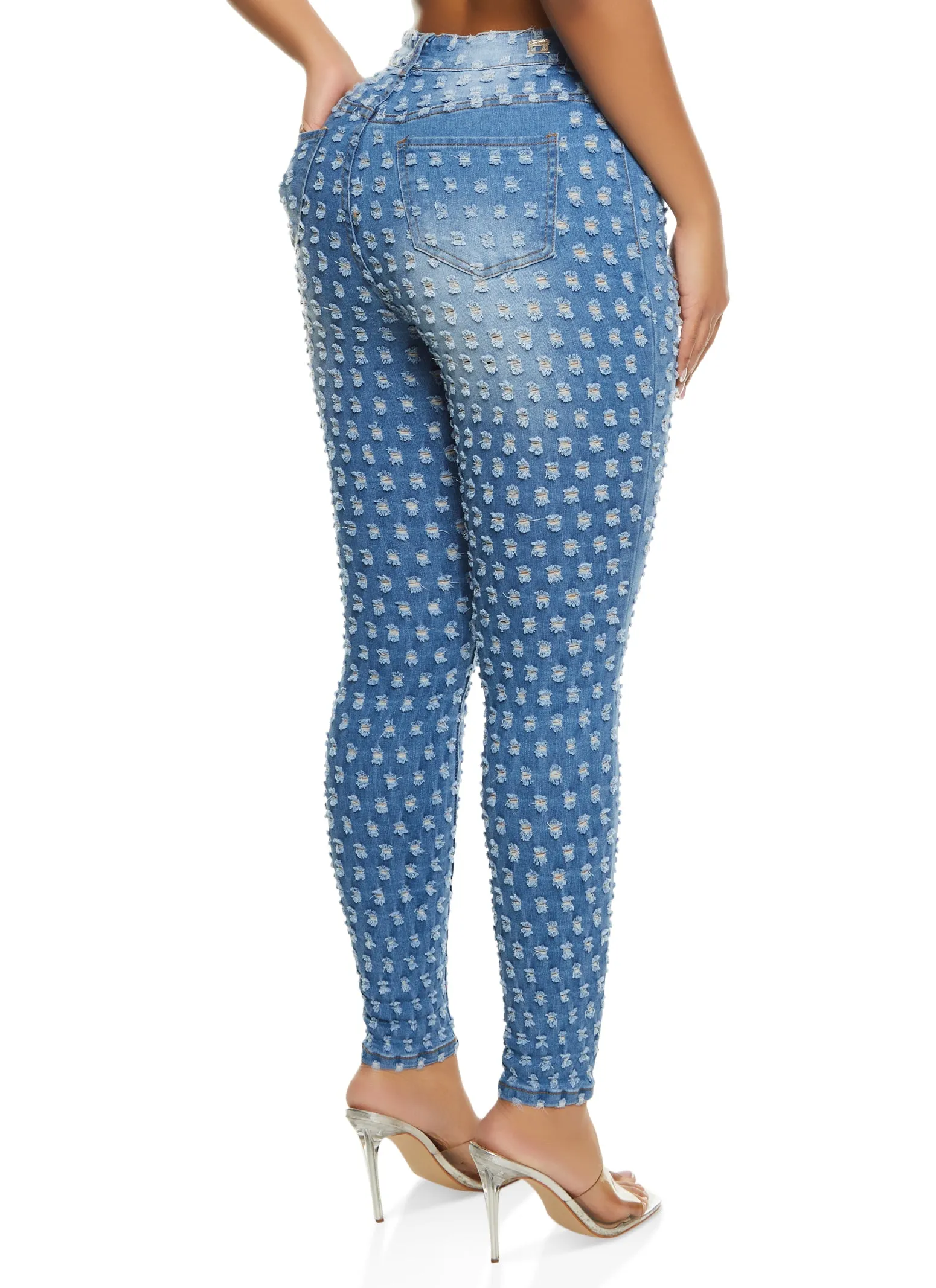 Distressed Embellished Skinny Jeans sold by Rainbow product image thumbnail 2