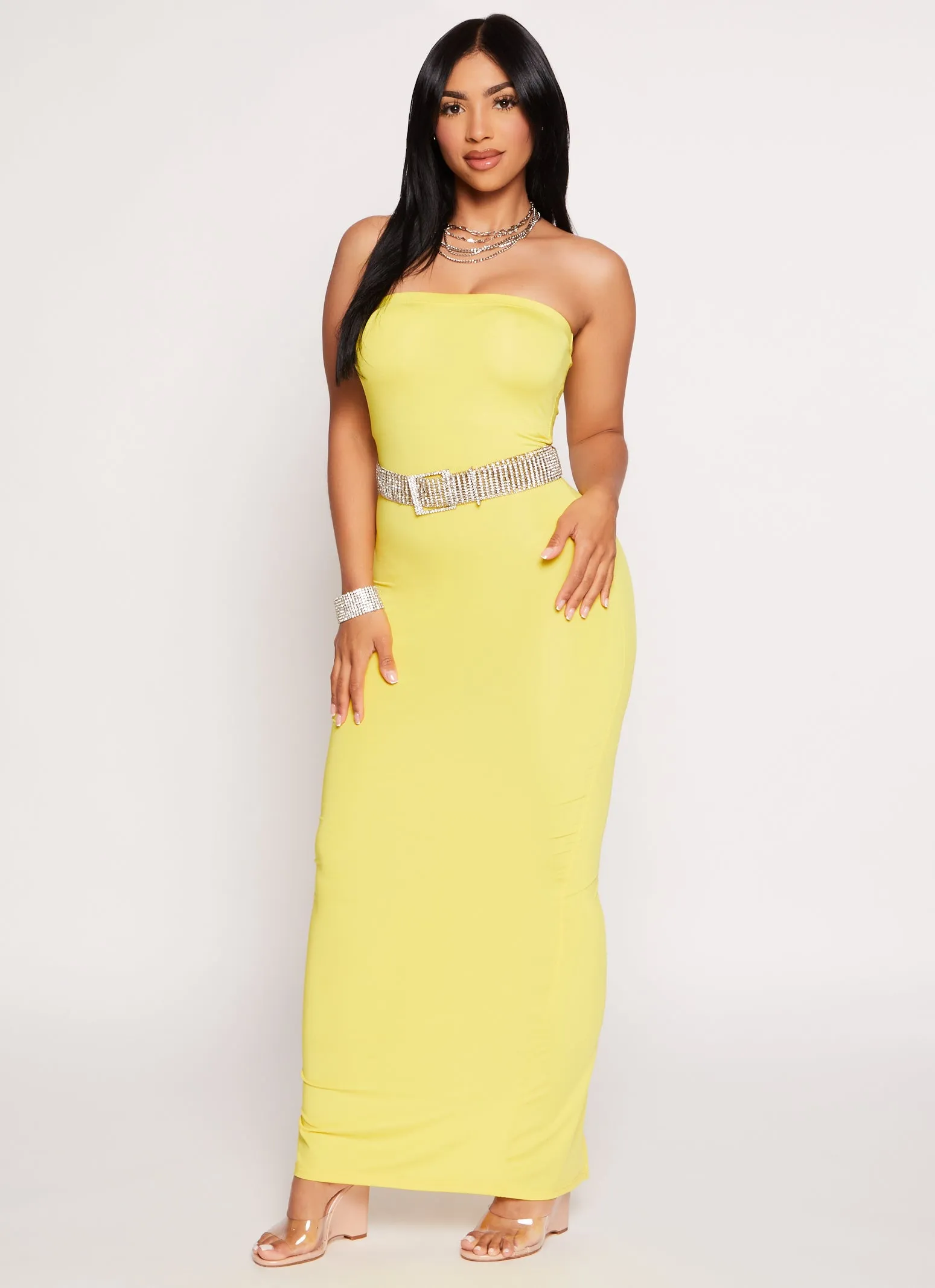 Daisy Solid Maxi Tube Dress sold by Rainbow product image thumbnail 2
