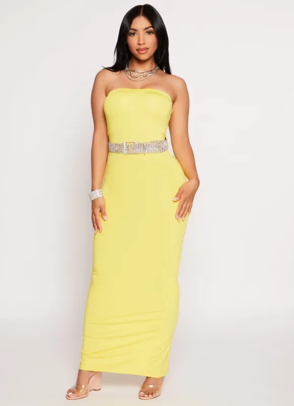Daisy Solid Maxi Tube Dress sold by Rainbow