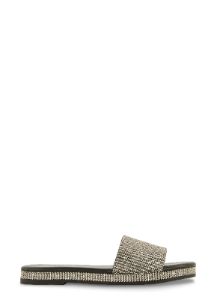 Rhinestone Band Open Toe Flat Sandals sold by Rainbow