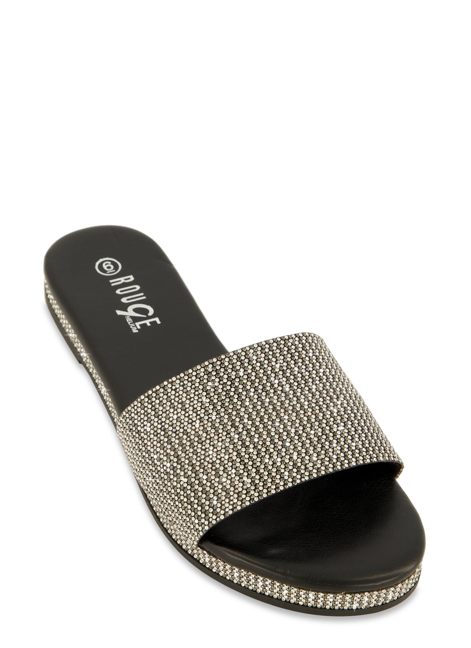 Rhinestone Band Open Toe Flat Sandals sold by Rainbow