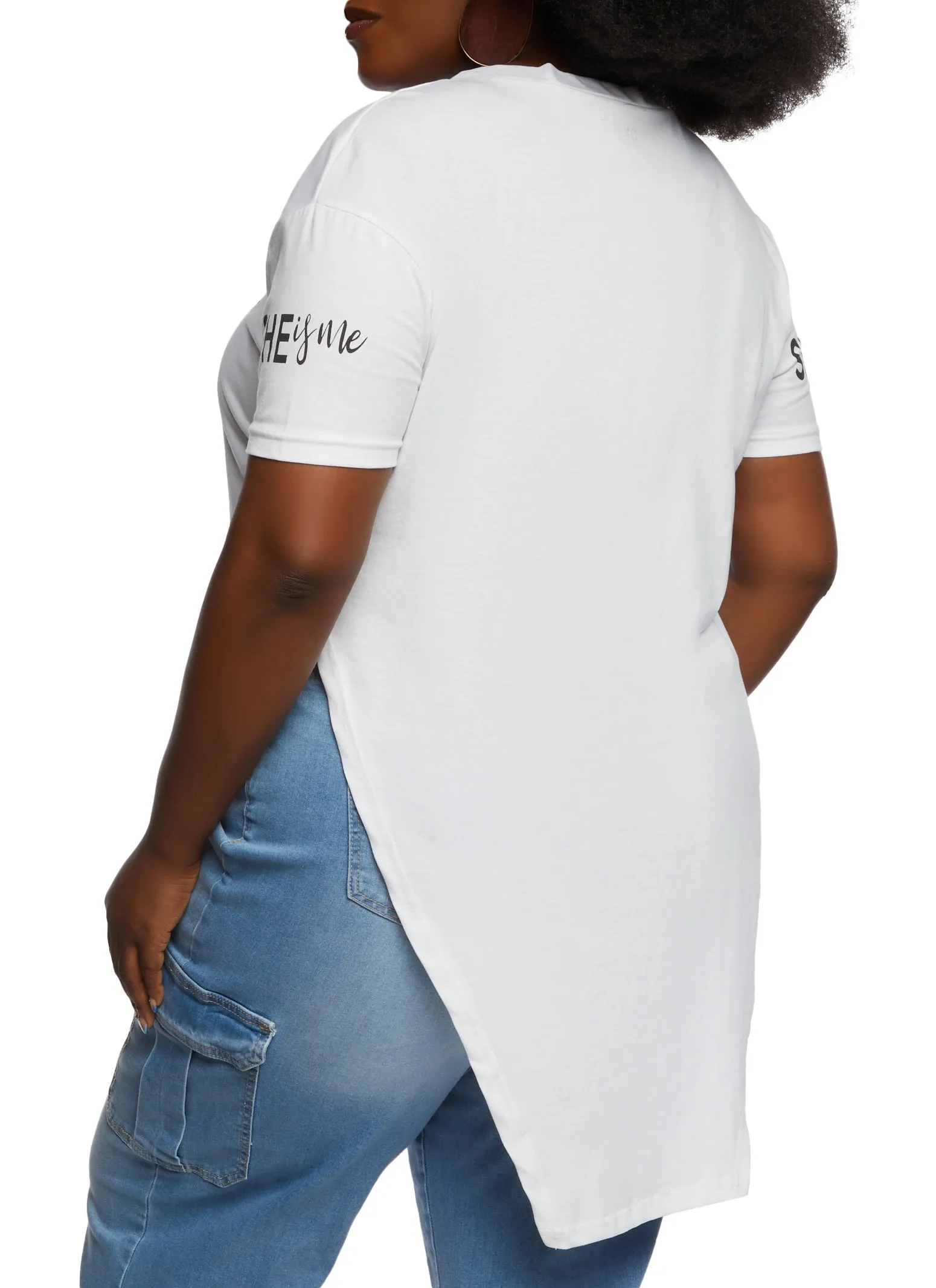 Plus Size She Is Me Graphic Notch Neck Tee sold by Rainbow product image thumbnail 3