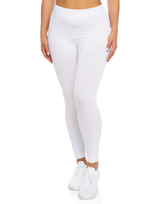 Waffle Knit High Waisted Leggings sold by Rainbow