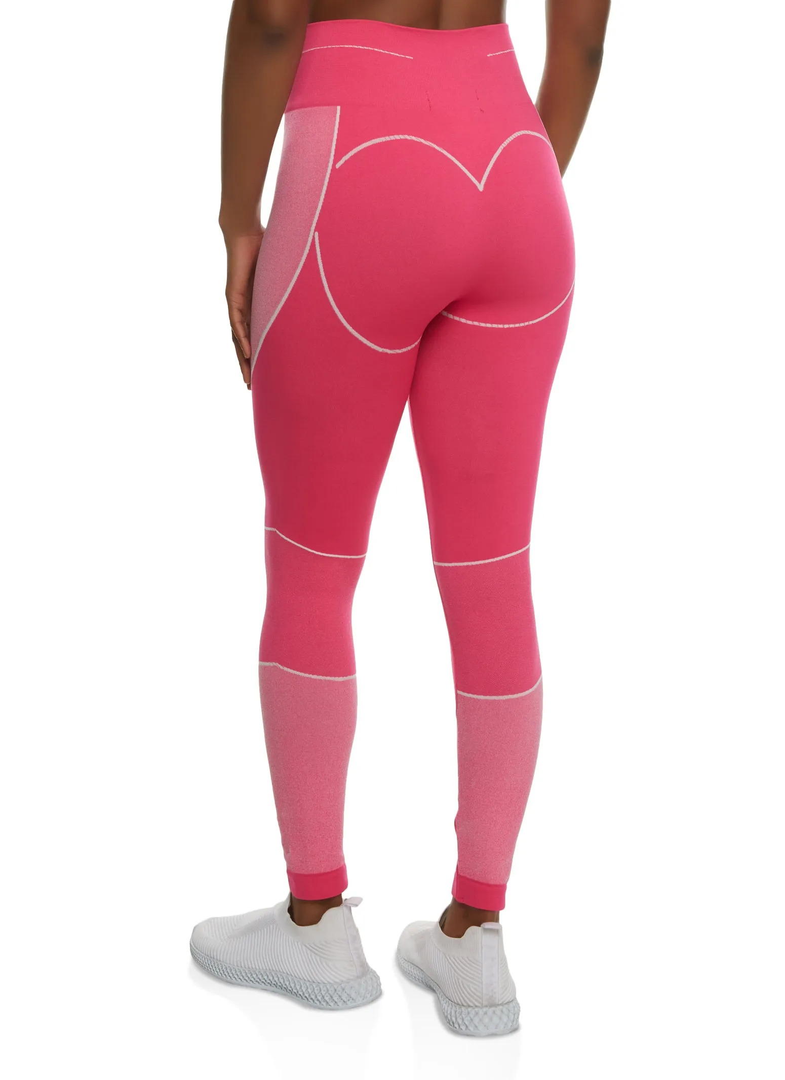 Two Tone Contrast Trim Seamless Leggings sold by Rainbow product image thumbnail 2