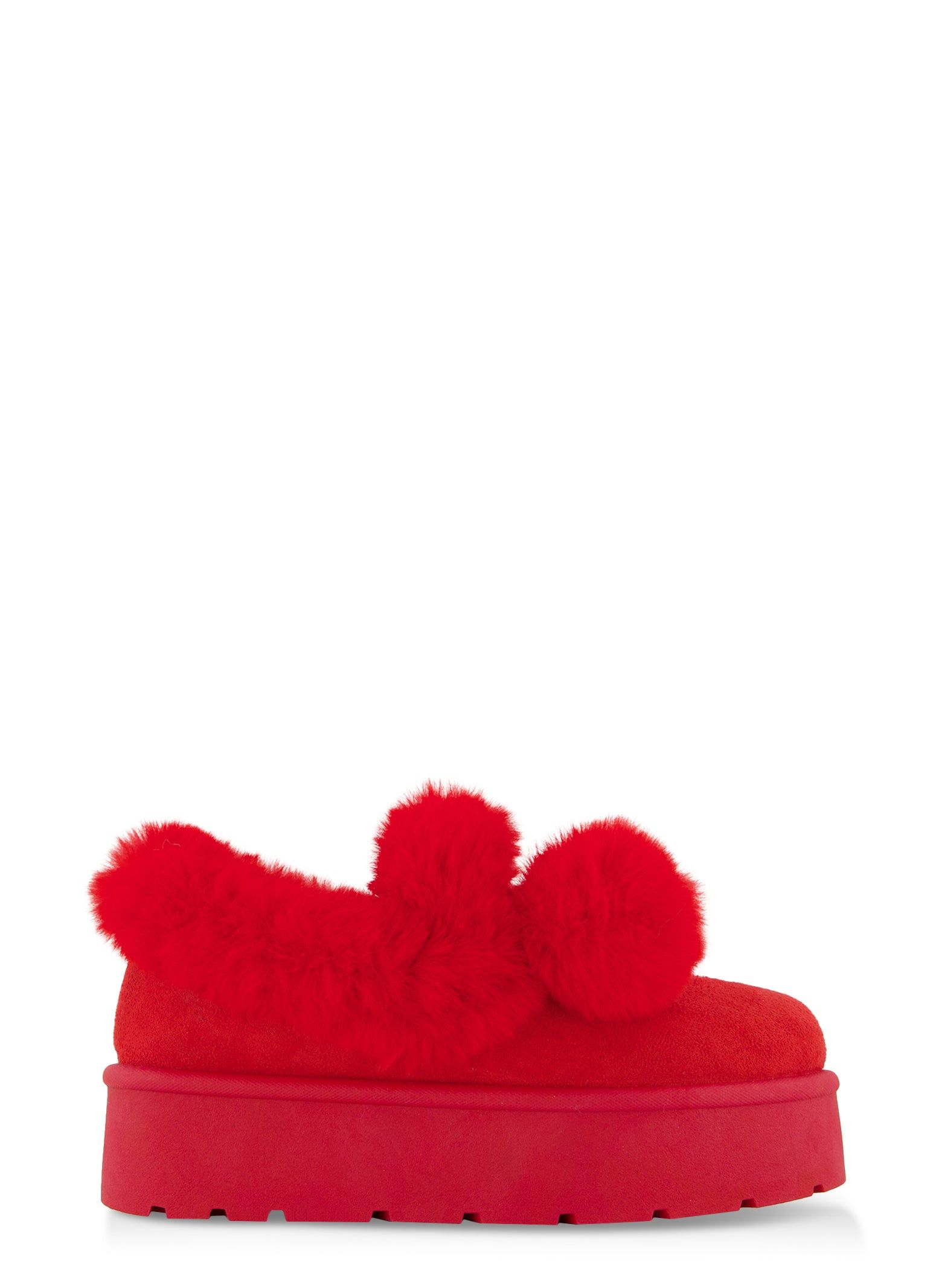 Platform Faux Fur Pom Pom Boots sold by Rainbow product image thumbnail 2