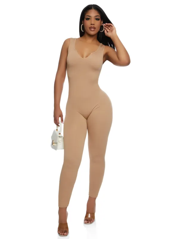 Seamless Notch Neck Tank Catsuit sold by Rainbow