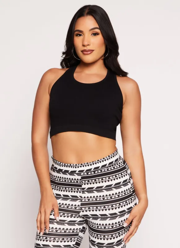 Seamless Ribbed Cropped Tank Top sold by Rainbow