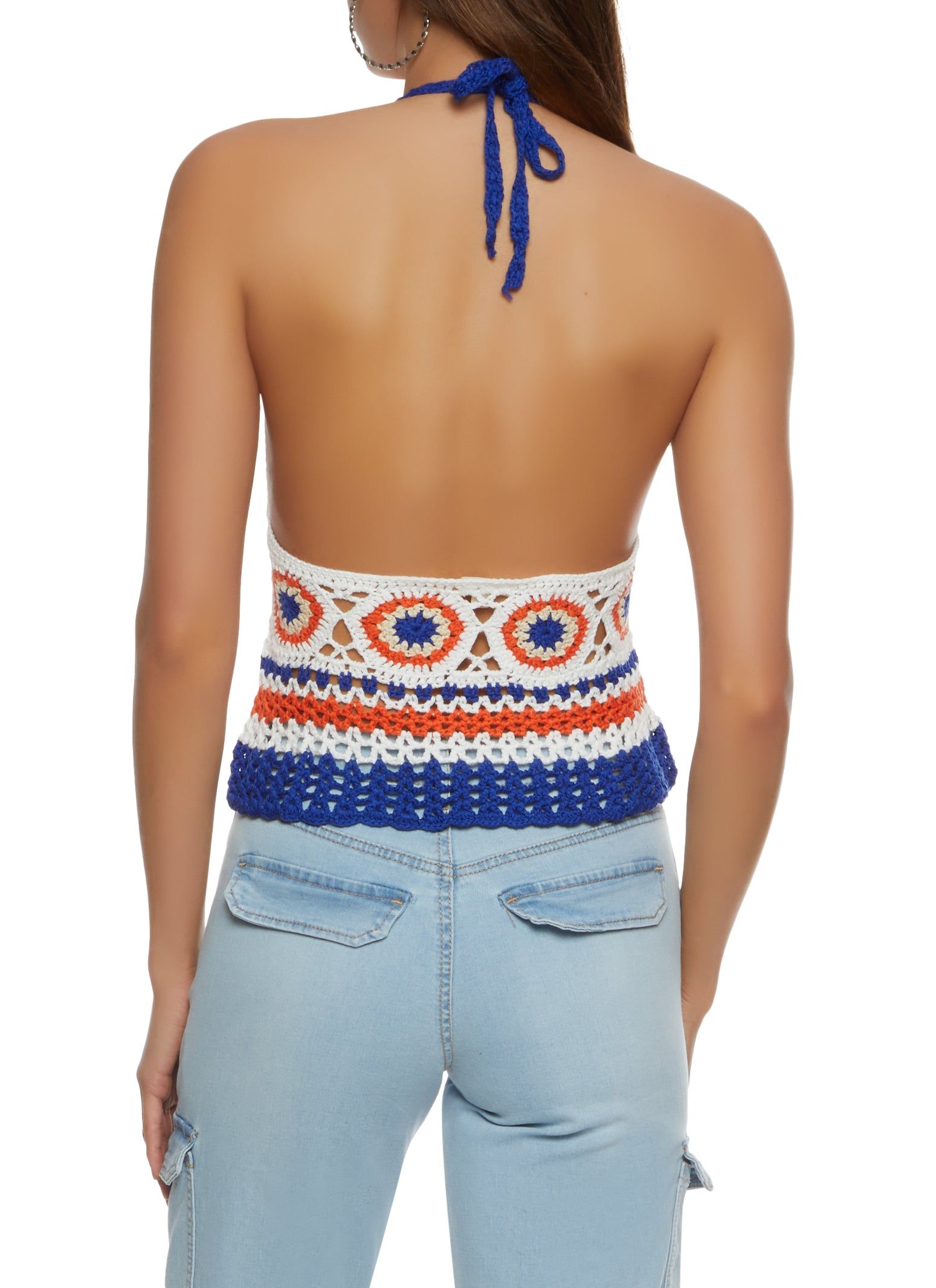 Striped Crochet Halter Top sold by Rainbow product image thumbnail 2