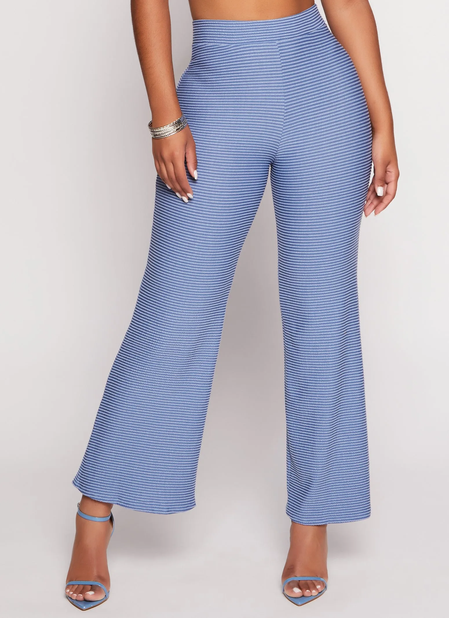 Textured Rib Knit Palazzo Pants sold by Rainbow product image thumbnail 2