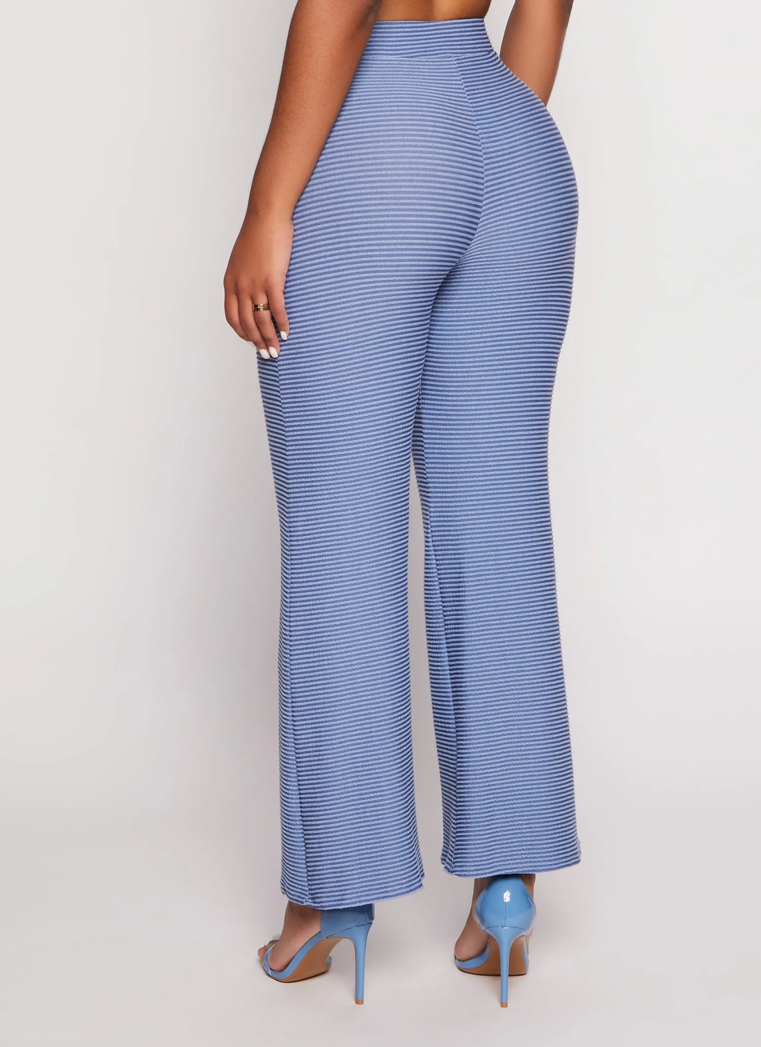 Textured Rib Knit Palazzo Pants sold by Rainbow product image thumbnail 3