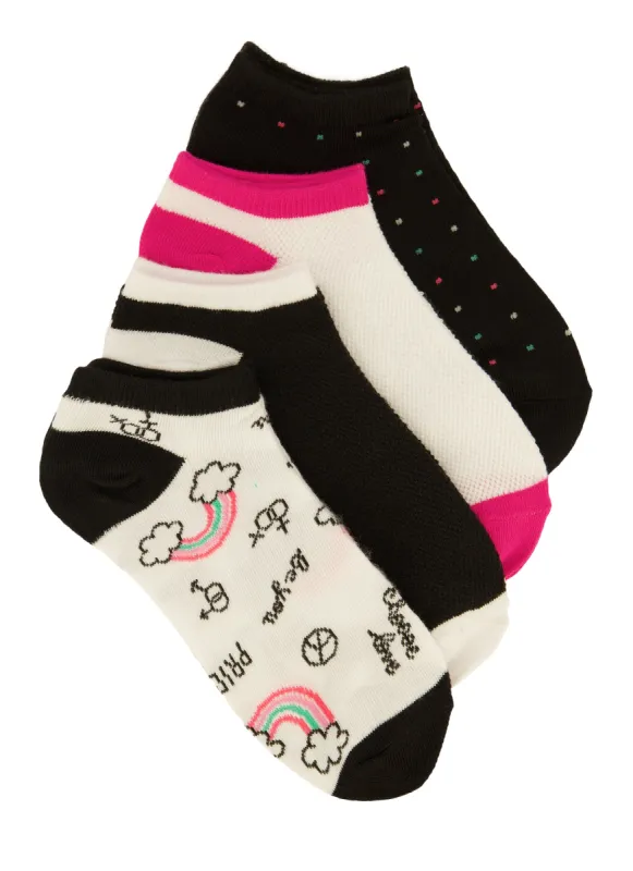 Pride Graphic Print Socks 4 Pack Size 9-11 sold by Rainbow