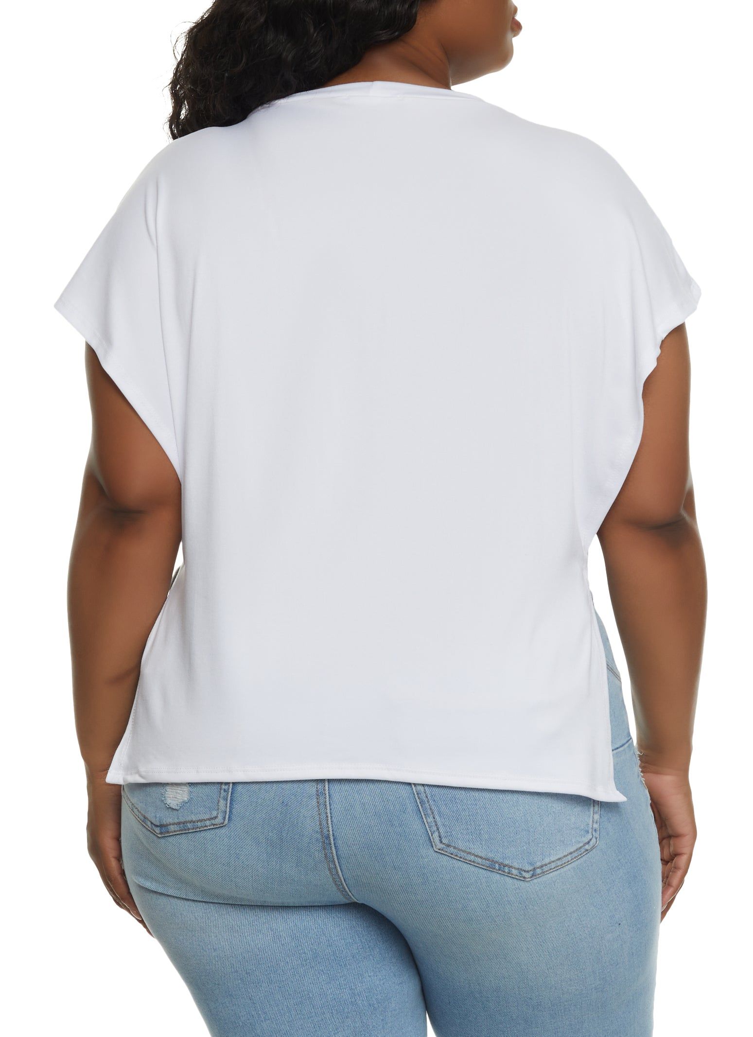 Plus Size Rock and Roll Open Side Graphic Tee sold by Rainbow product image thumbnail 2