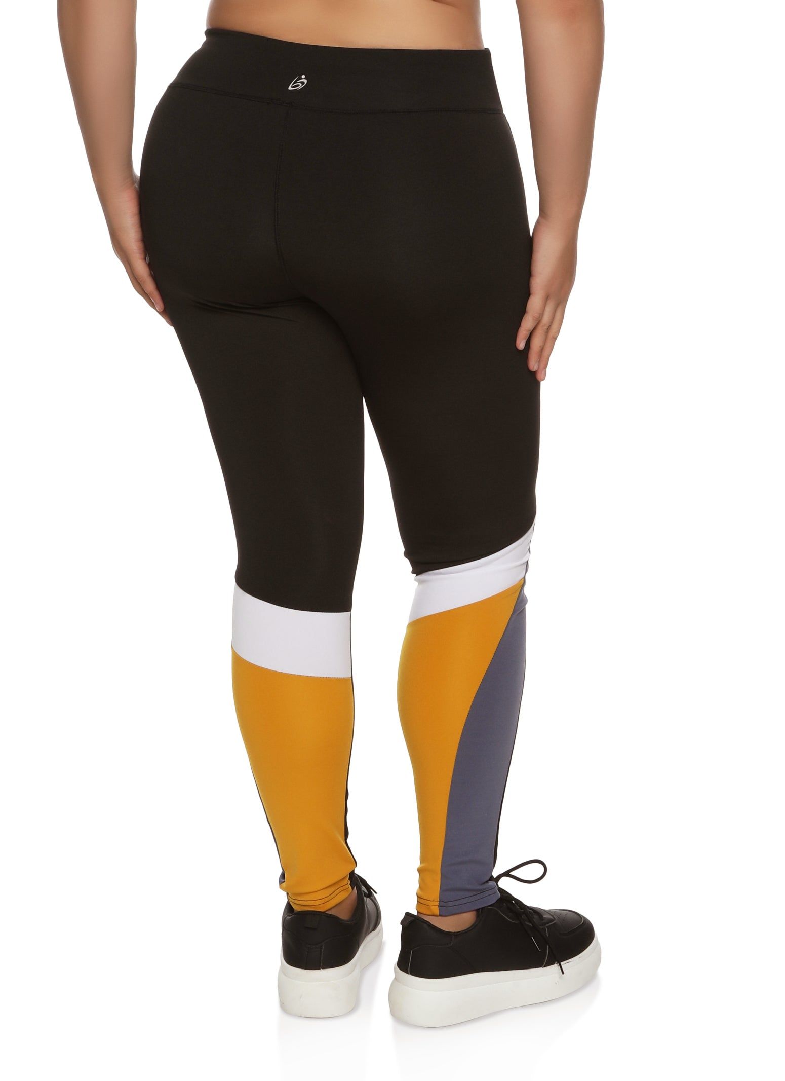 Plus Size Color Block High Waist Leggings sold by Rainbow product image thumbnail 2