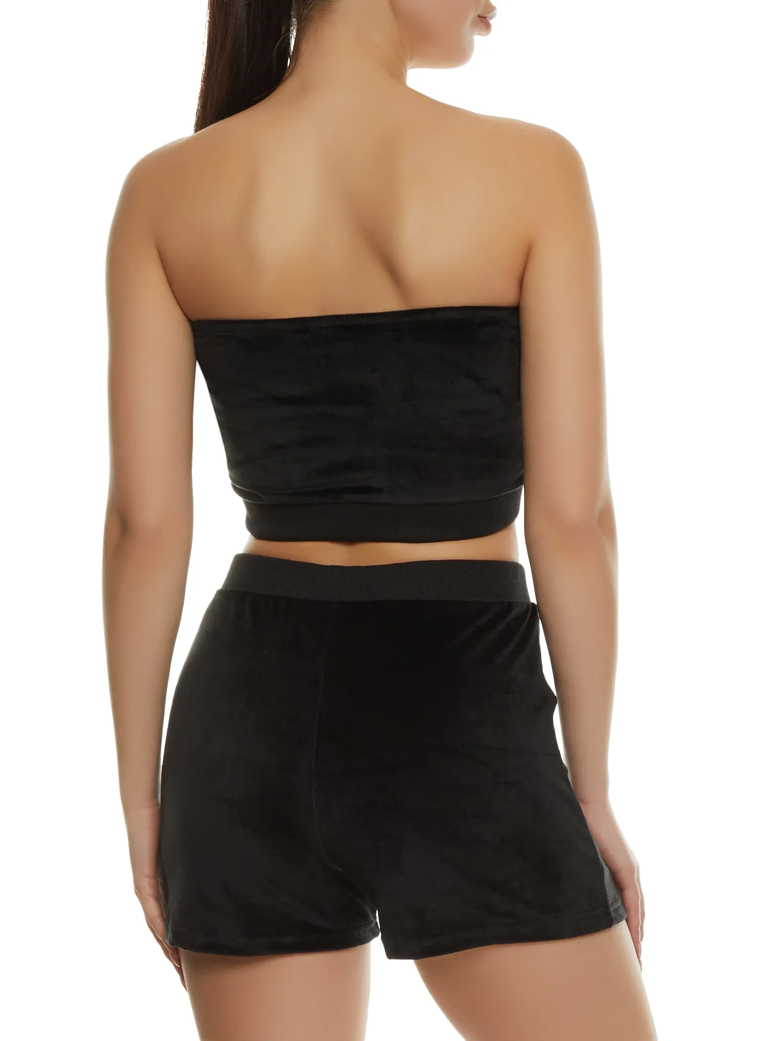 Velour Drawstring Tube Top and Shorts sold by Rainbow product image thumbnail 2