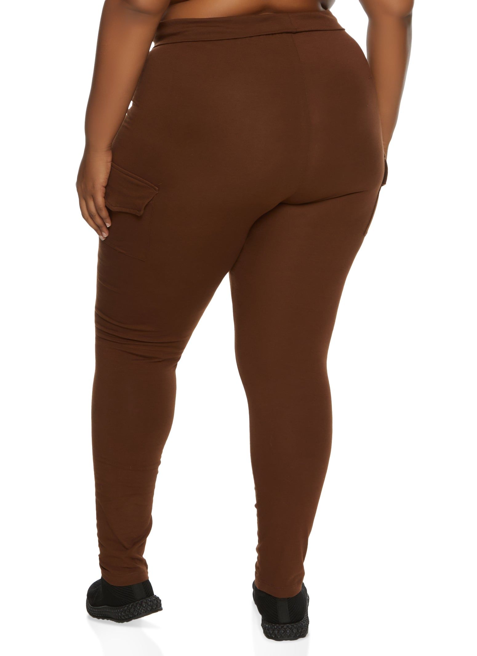 Plus Size High Waist Cargo Pocket Leggings sold by Rainbow product image thumbnail 2