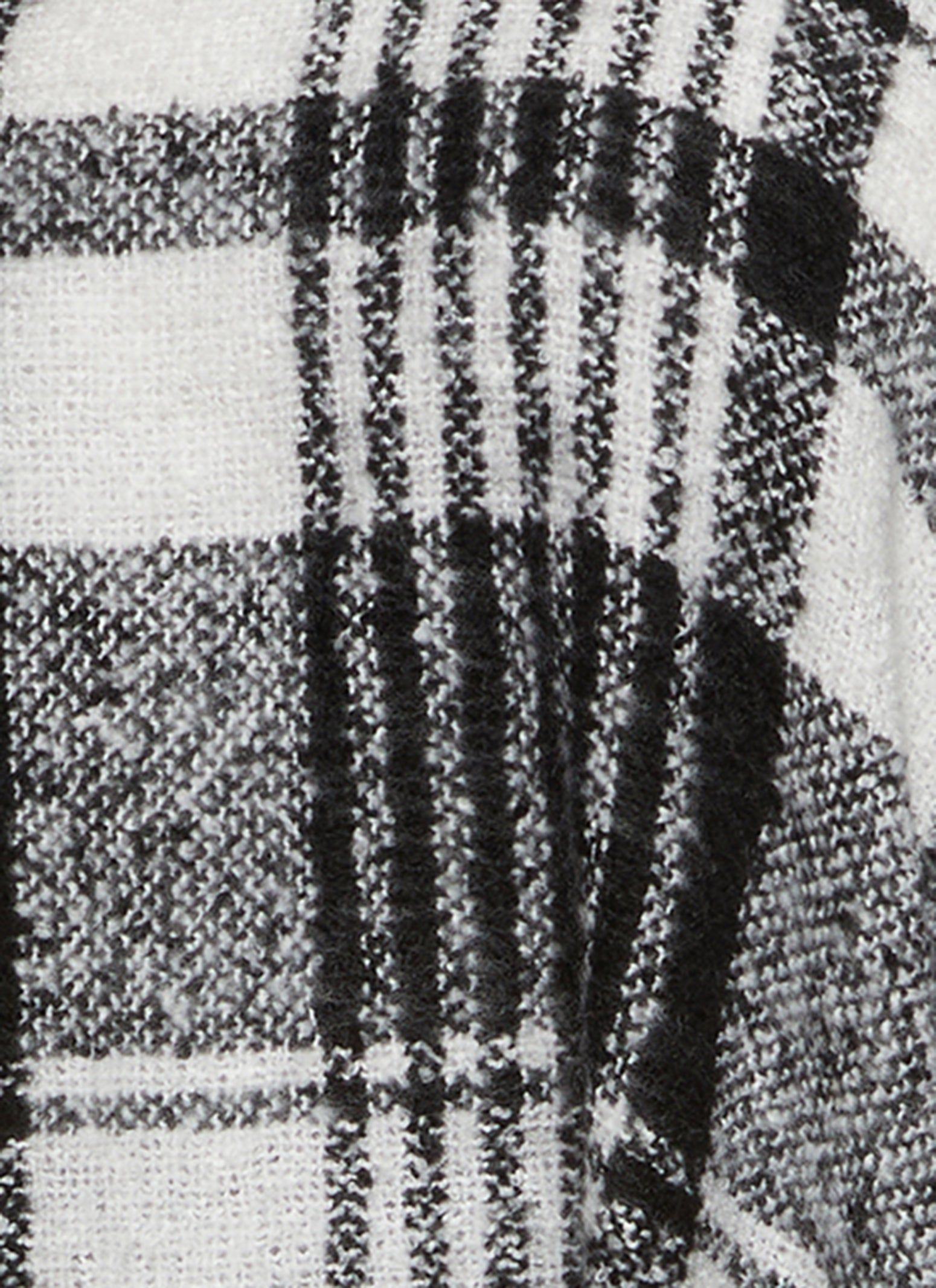 Plaid Turtleneck Frayed Hem Poncho sold by Rainbow product image thumbnail 4