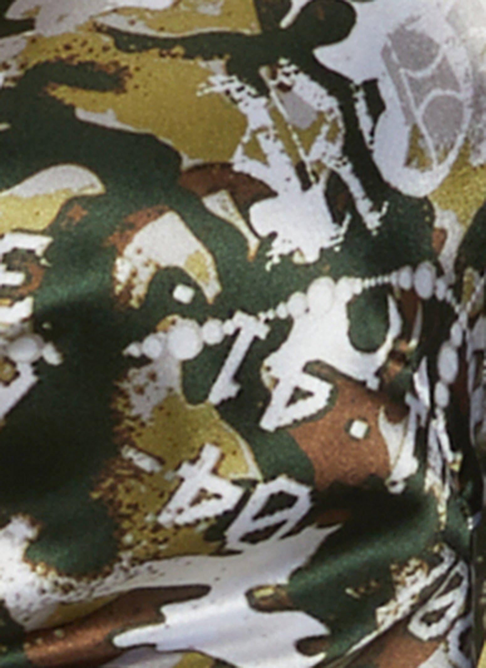 Satin Patterned Twist Front Crop Top sold by Rainbow product image thumbnail 3