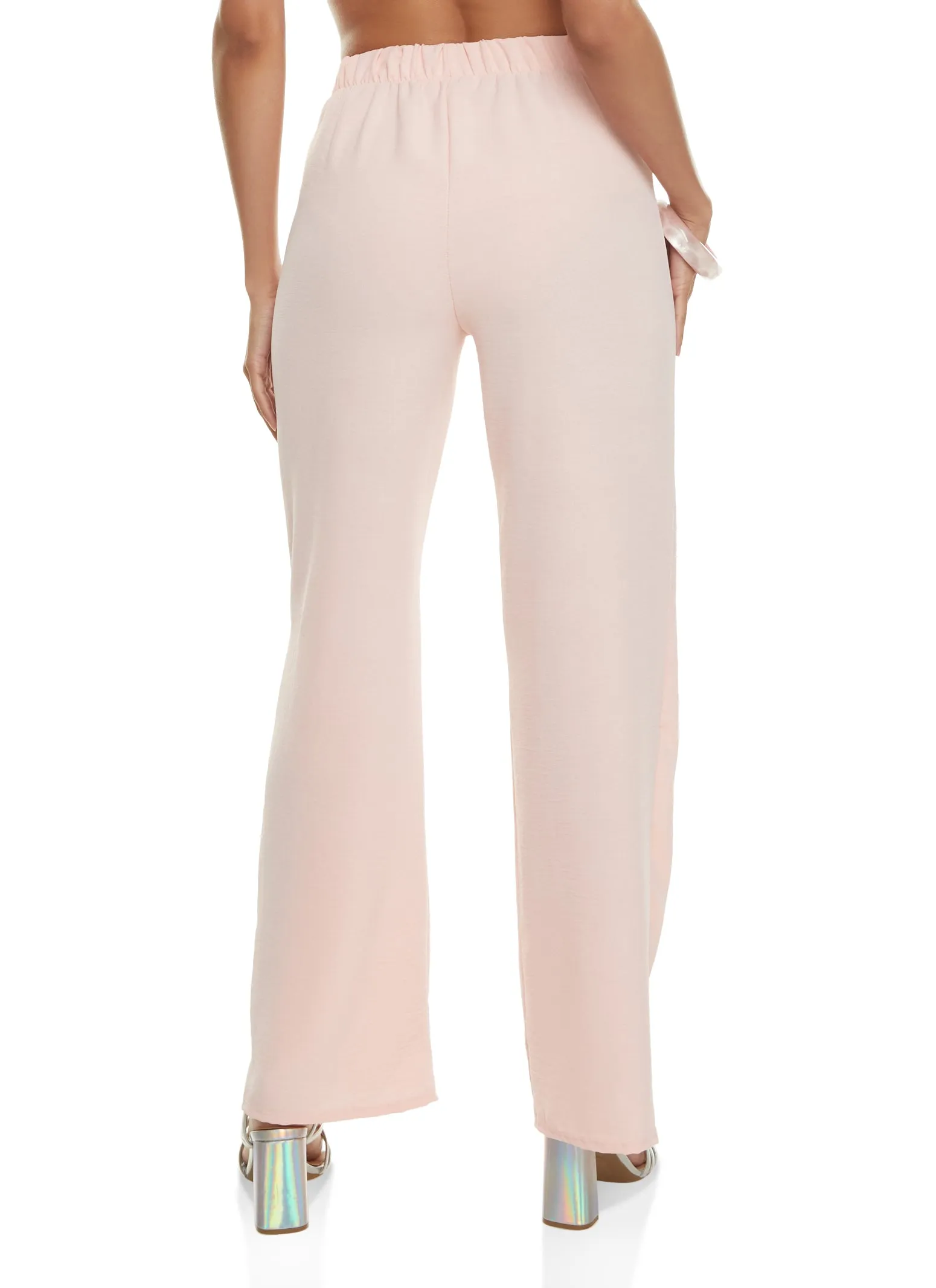 Crepe Knit High Waisted Wide Leg Pants sold by Rainbow product image thumbnail 2