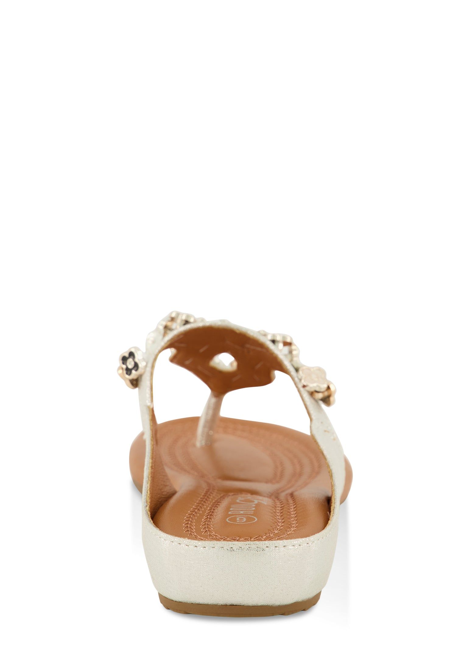 Rhinestone Beaded Flower Thong Sandals sold by Rainbow product image thumbnail 3